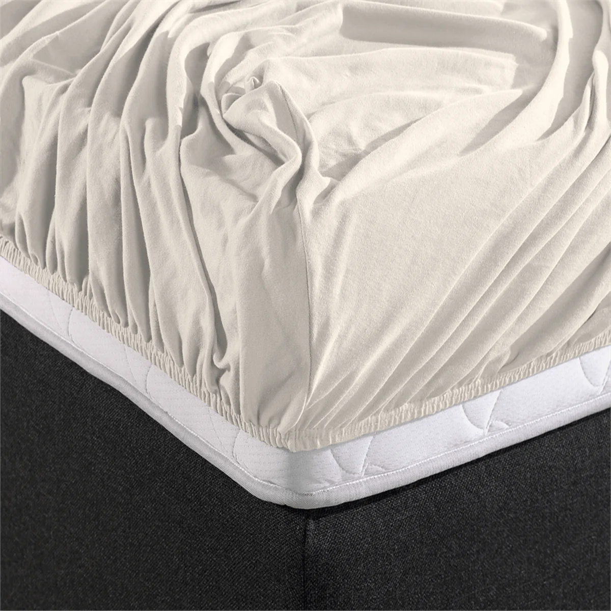Hoeslaken Dubbel Jersey Creme - Image 3