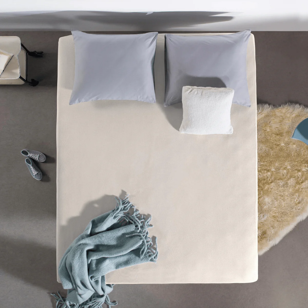 Hoeslaken Enkel Jersey Creme - Image 2