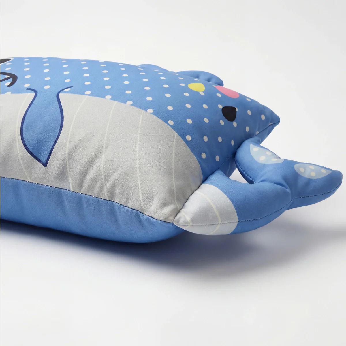 Hoofdkussen Kids Wally Walvis - Blauw/Grijs - Image 2