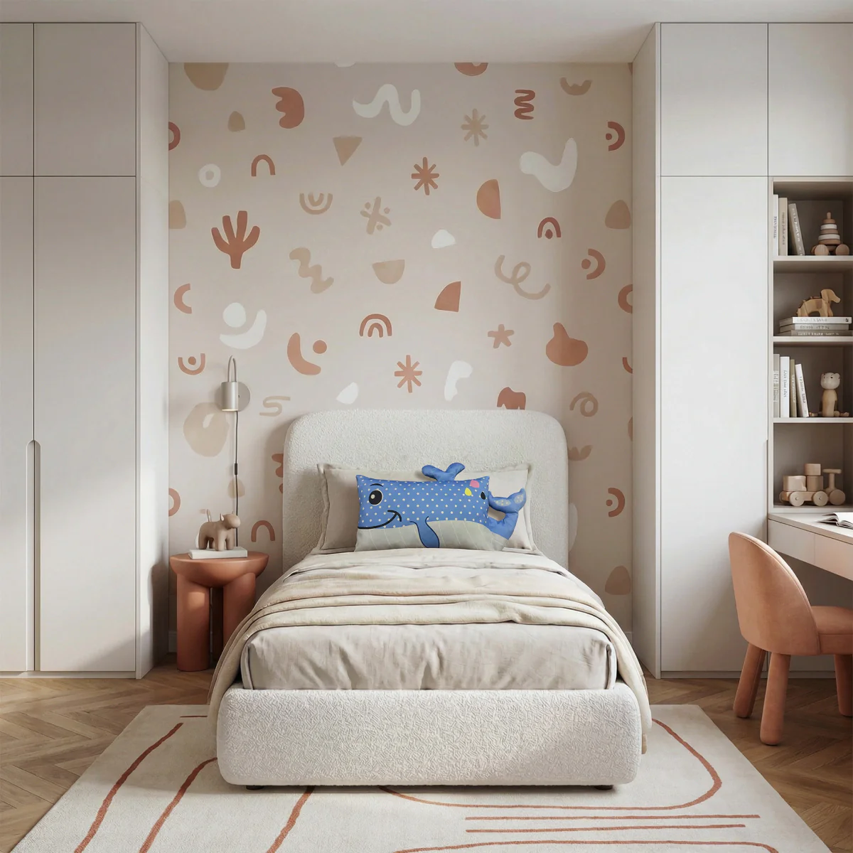 Hoofdkussen Kids Wally Walvis - Blauw/Grijs - Image 6