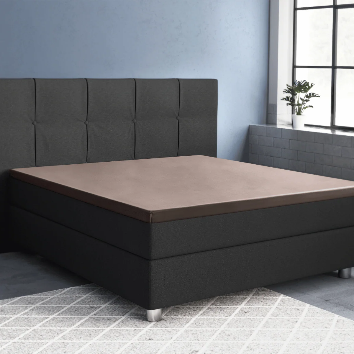 Primaviera Deluxe Topper Satijn Hoeslaken Taupe - Image 6
