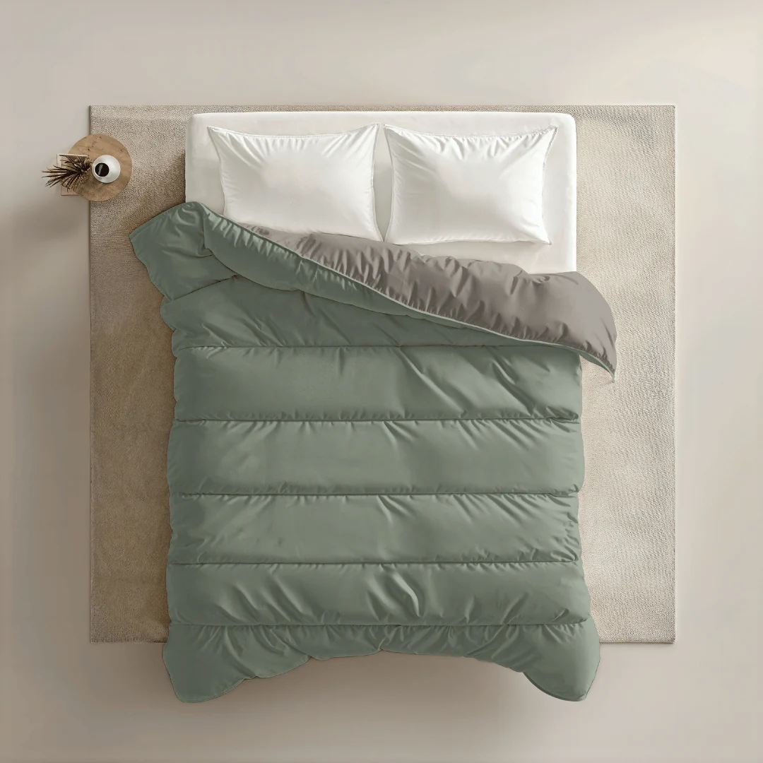 Zelesta Royalbed - Tender Grey & Pastel Green - Image 3