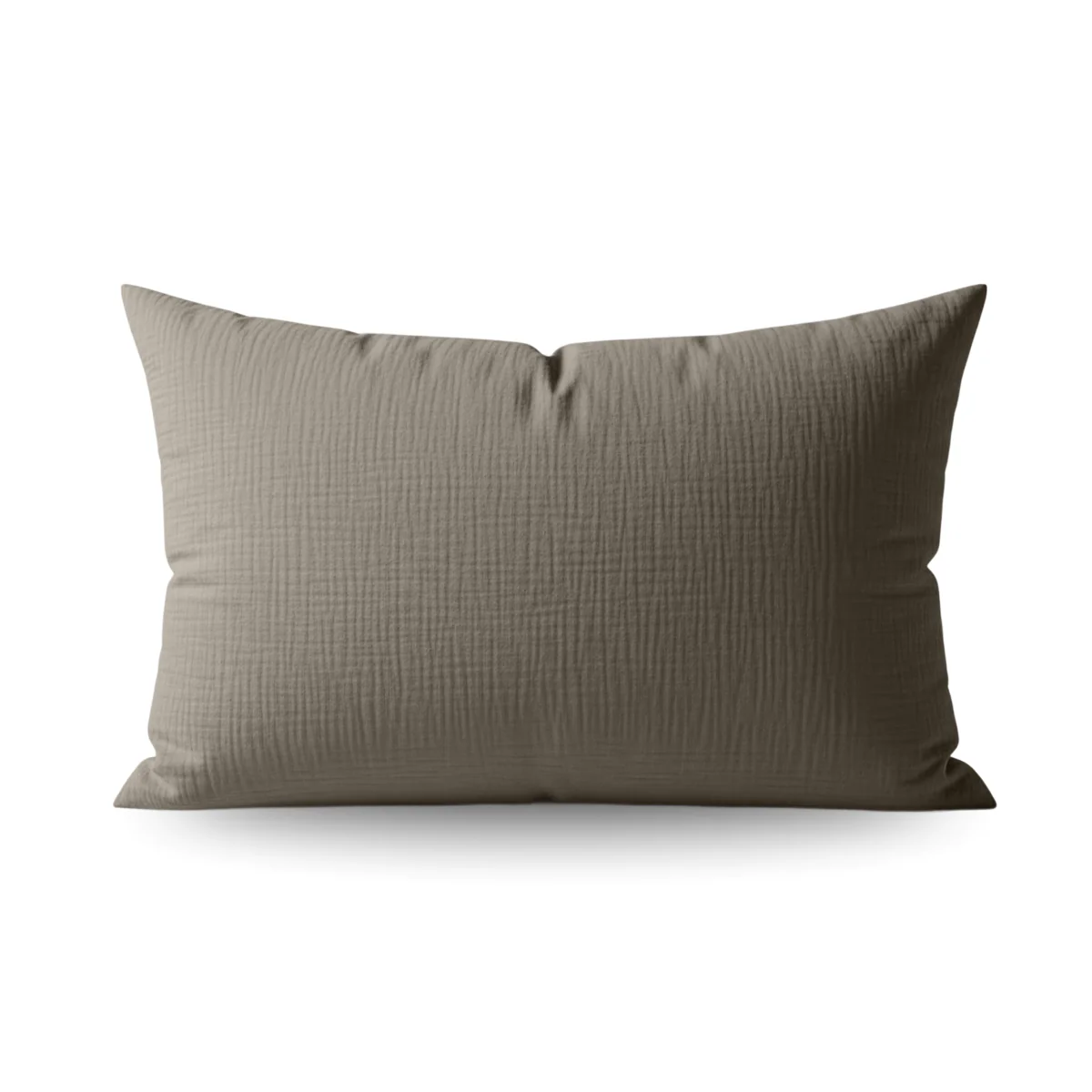Teddy Katoen Mousseline Kussensloop Set van 2 - Taupe