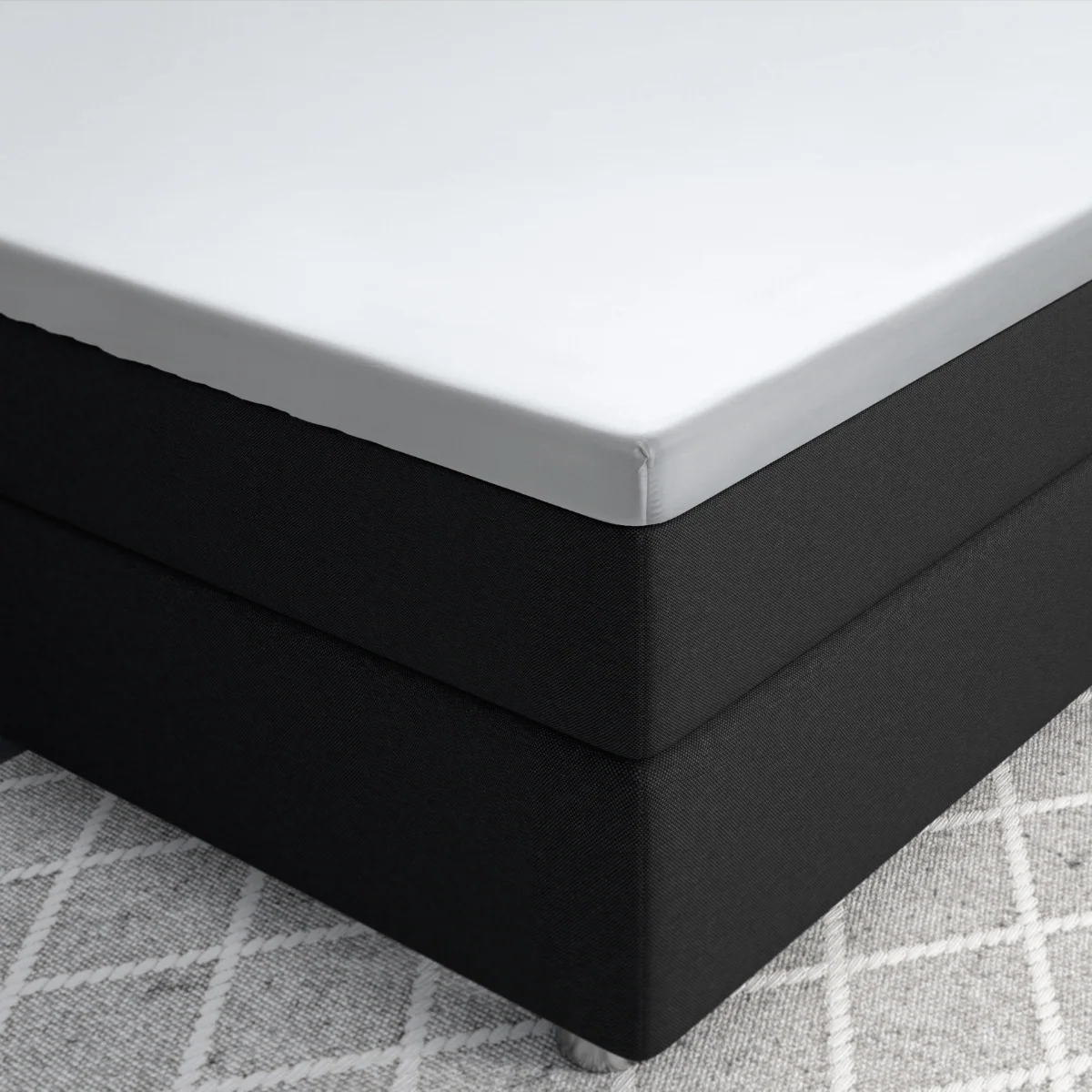 Primaviera Deluxe Topper Satijn Hoeslaken Wit - Image 2