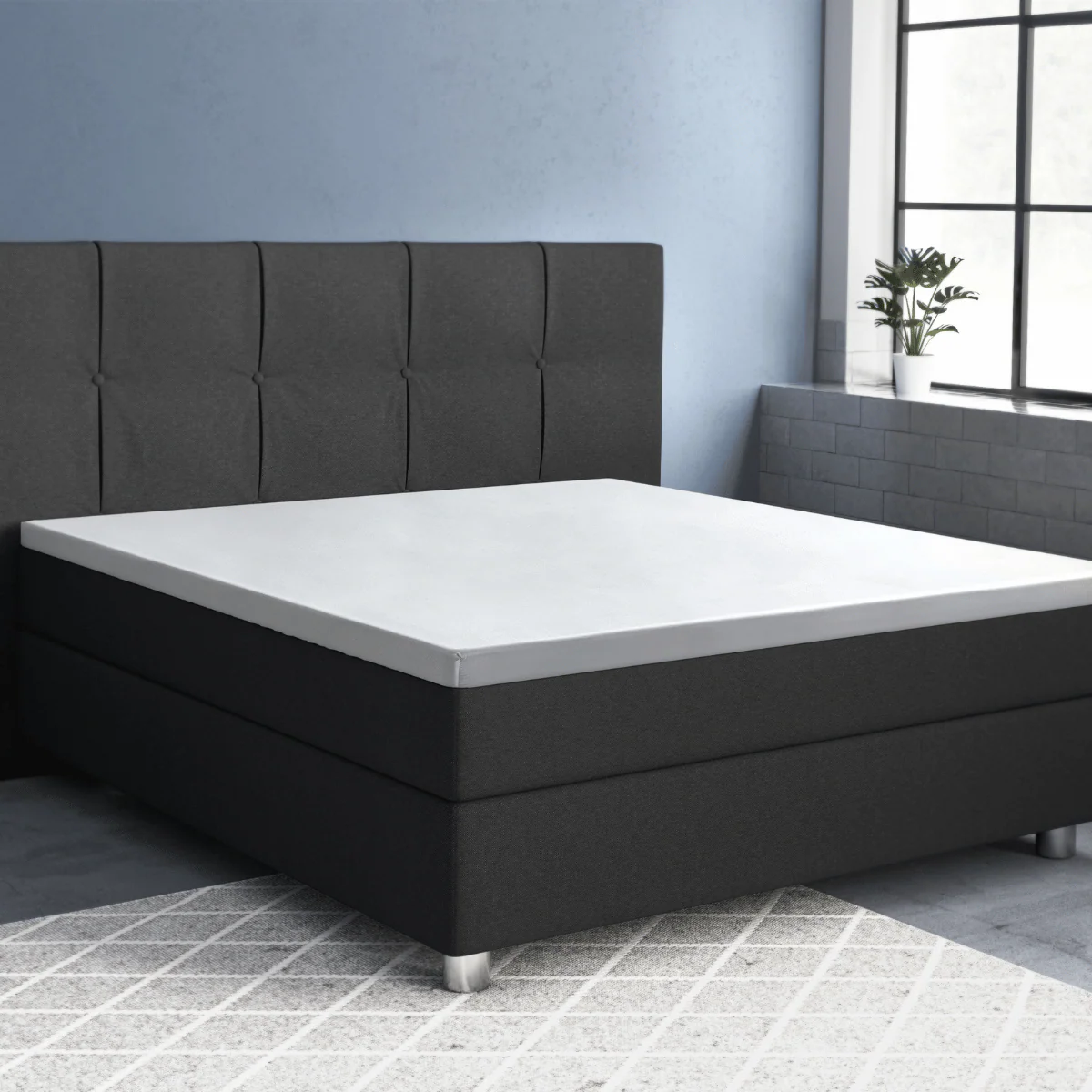Primaviera Deluxe Topper Satijn Hoeslaken Wit - Image 6