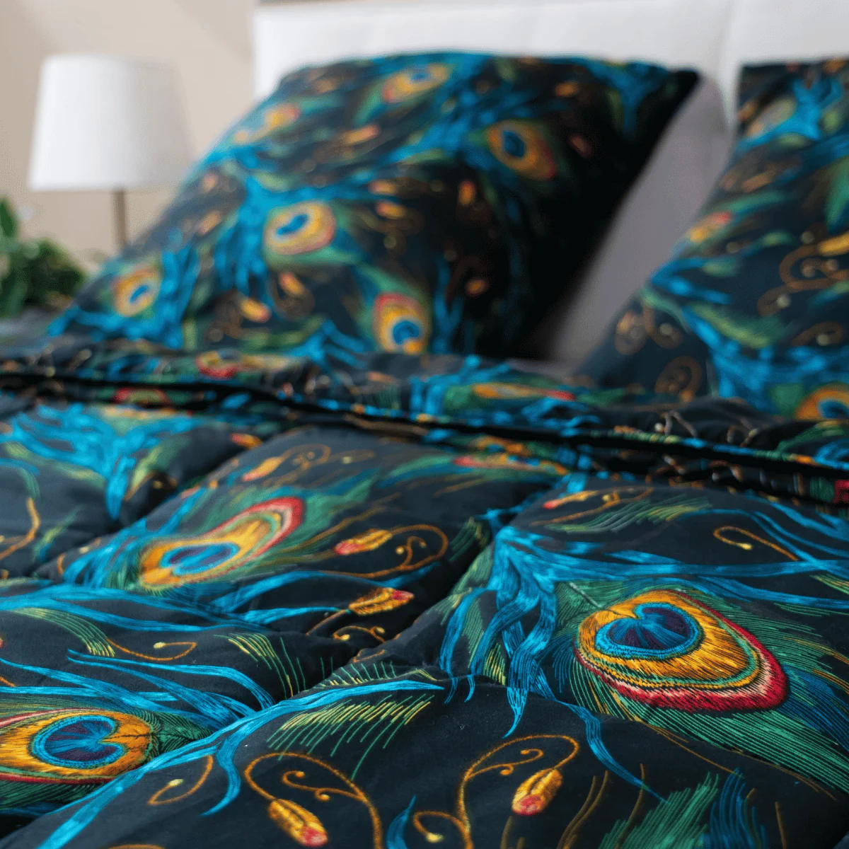 Zelesta Wonderbed 4 Seasons Double - Peacock Feathers - Image 12