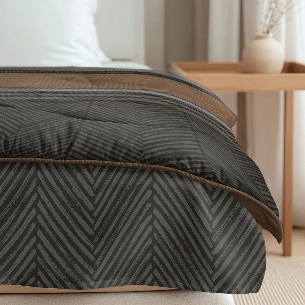 Zelesta Comfort Design Dekbed - Brown Stripes - Image 3
