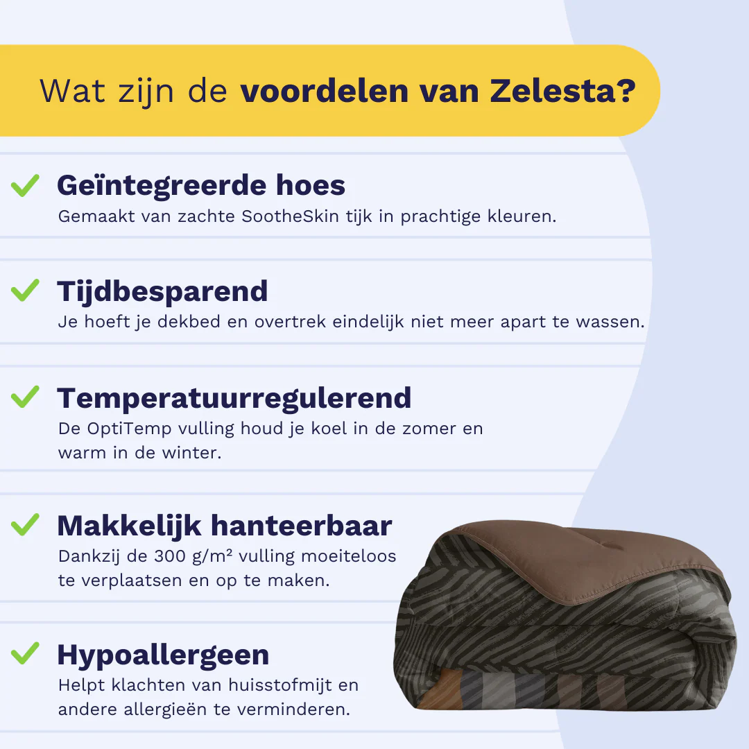 Zelesta Comfort Design Dekbed - Brown Stripes - Image 4