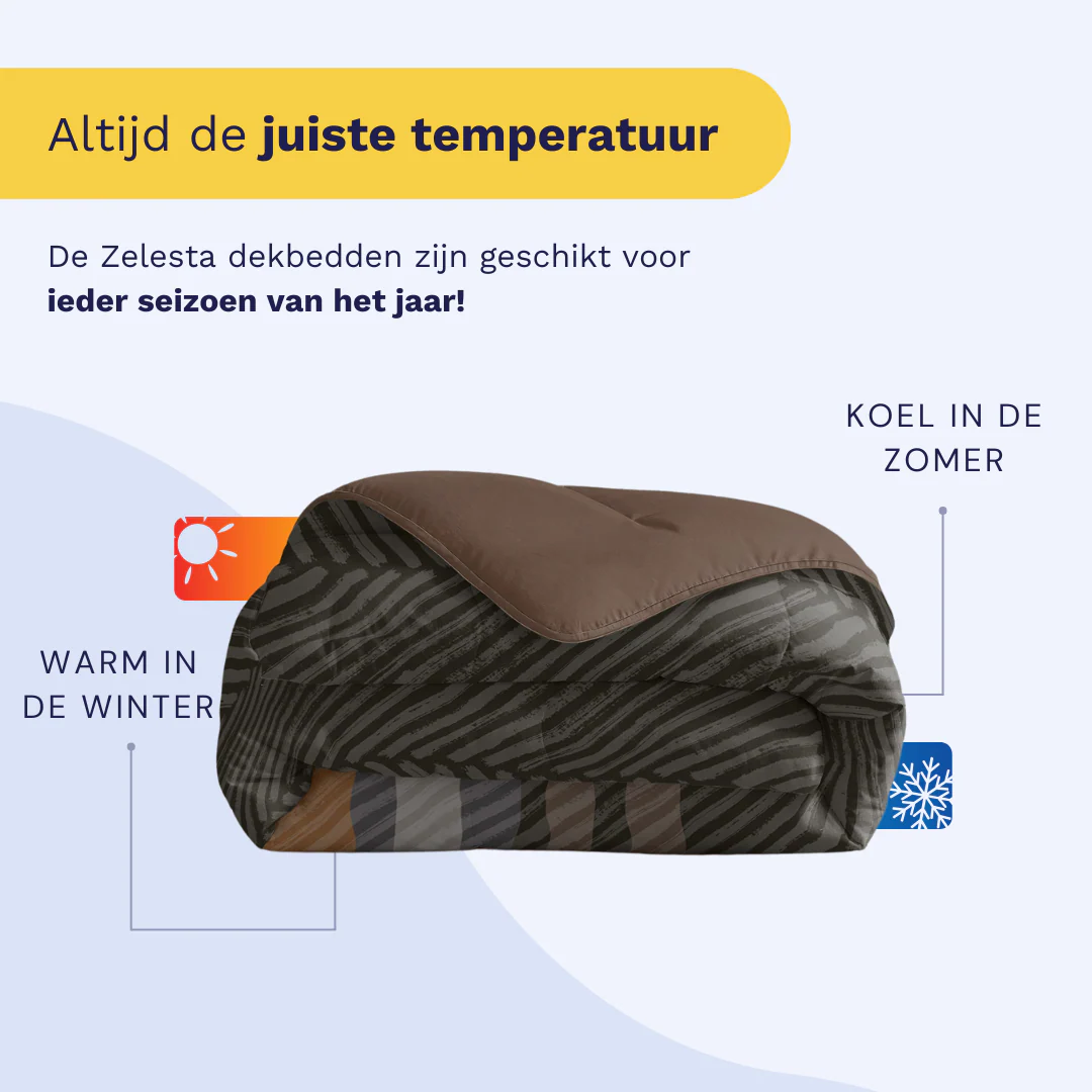 Zelesta Comfort Design Dekbed - Brown Stripes - Image 5