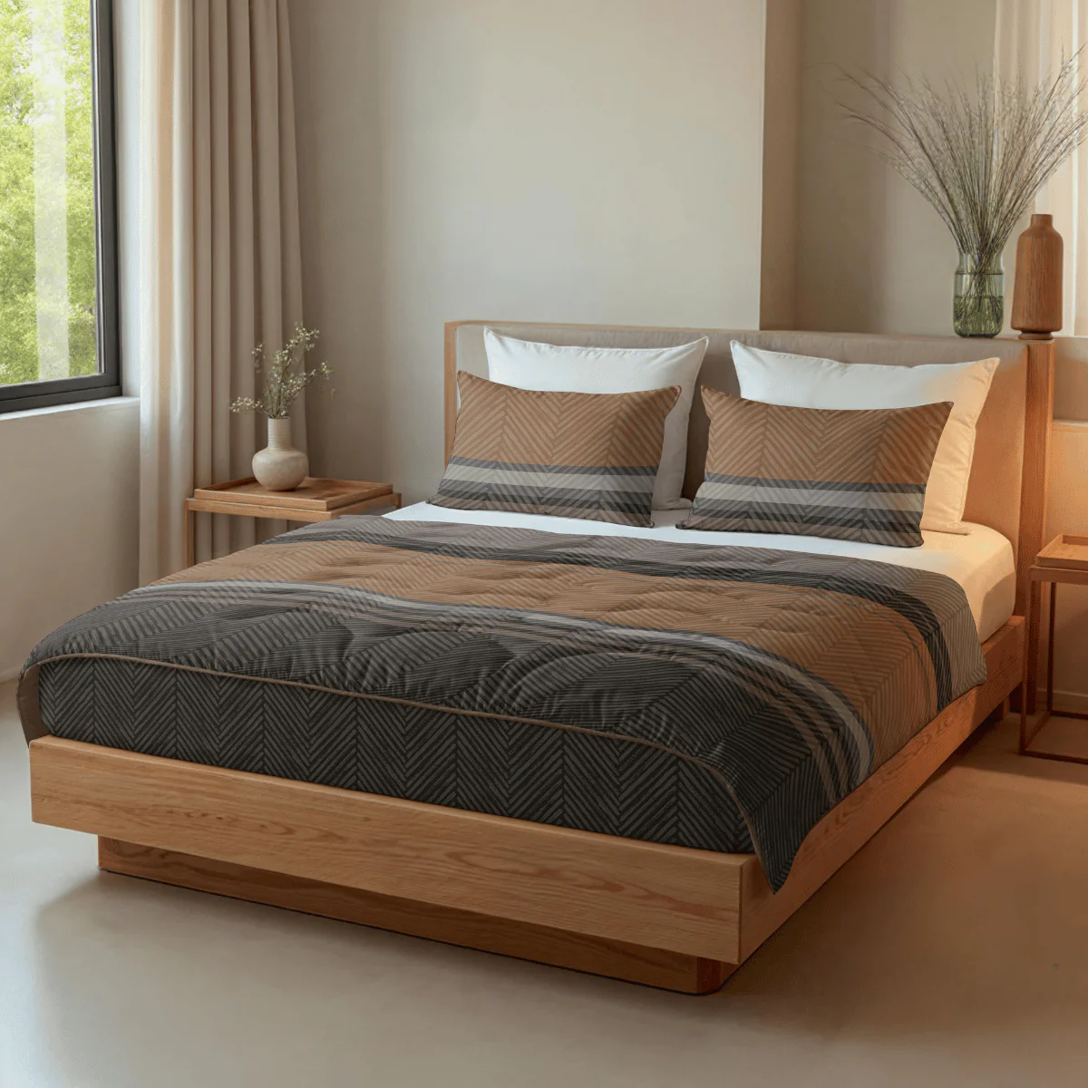 Zelesta Comfort Design Dekbed - Brown Stripes - Image 9