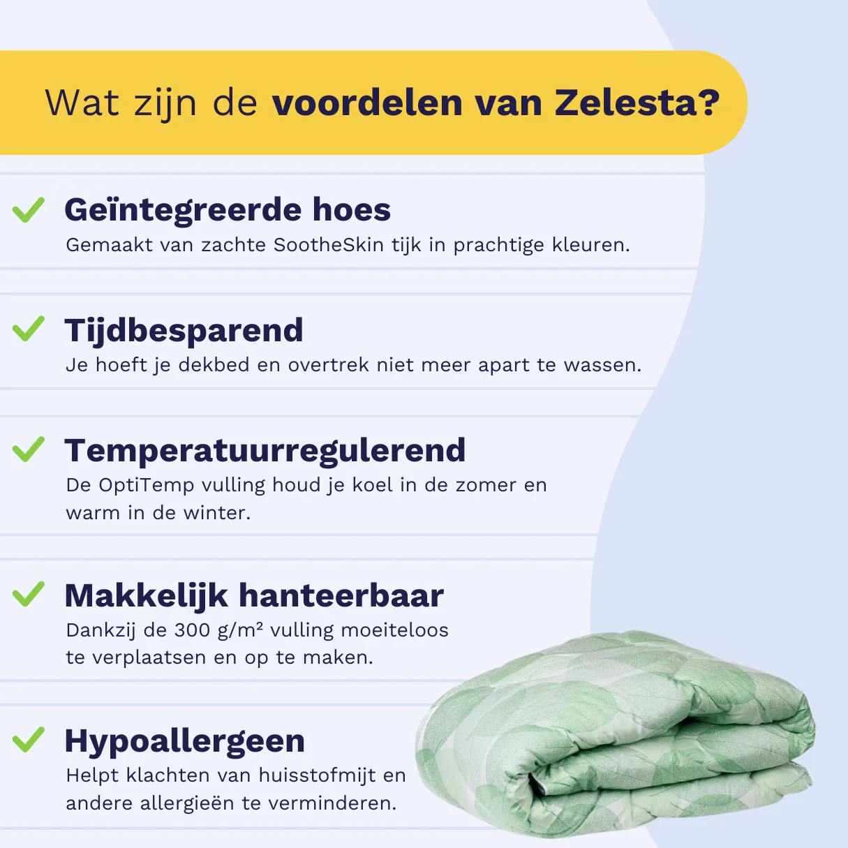 Zelesta Comfort Design Dekbed - Fresh Leaf - Image 4