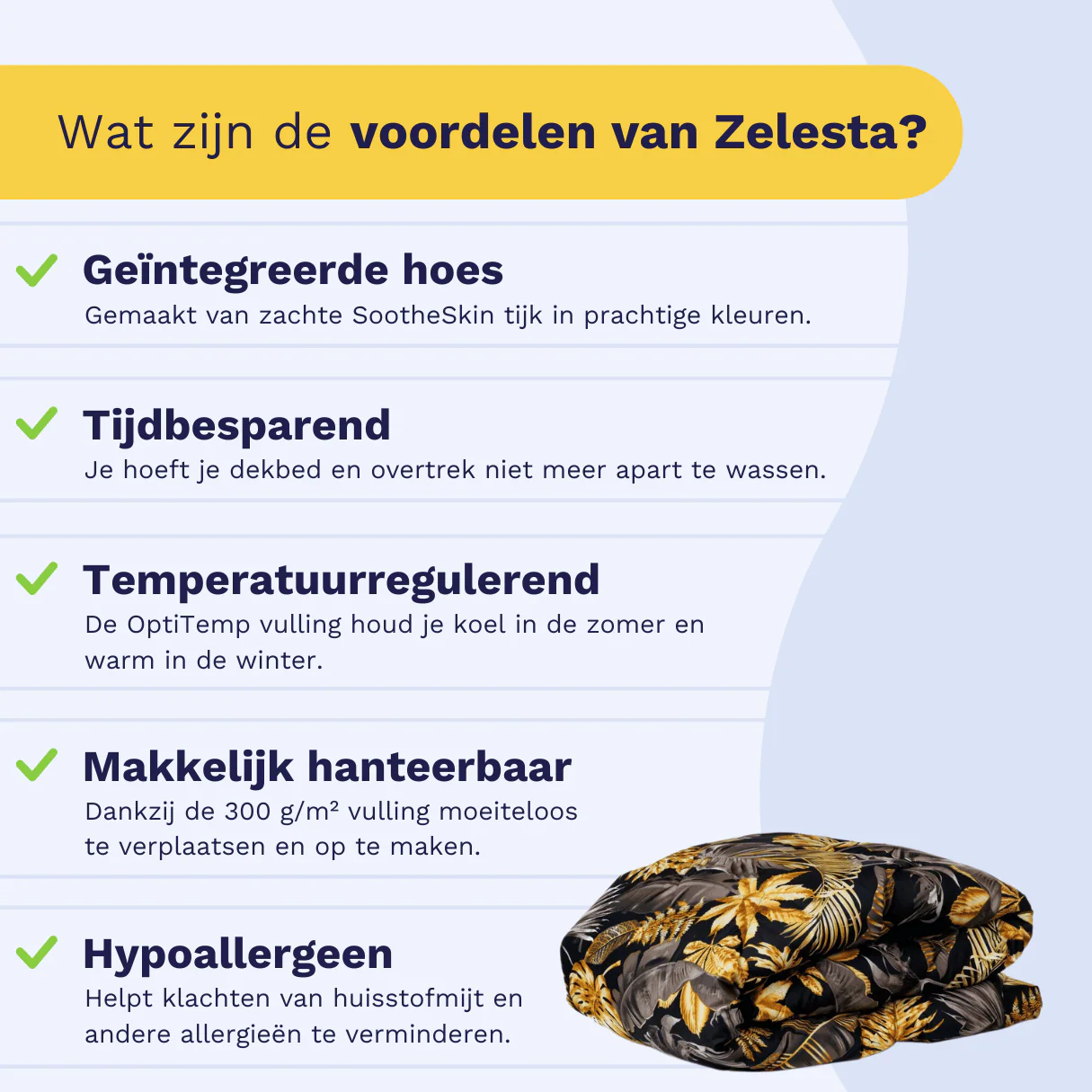 Zelesta Comfort Design Dekbed - Golden Leaves - Image 4