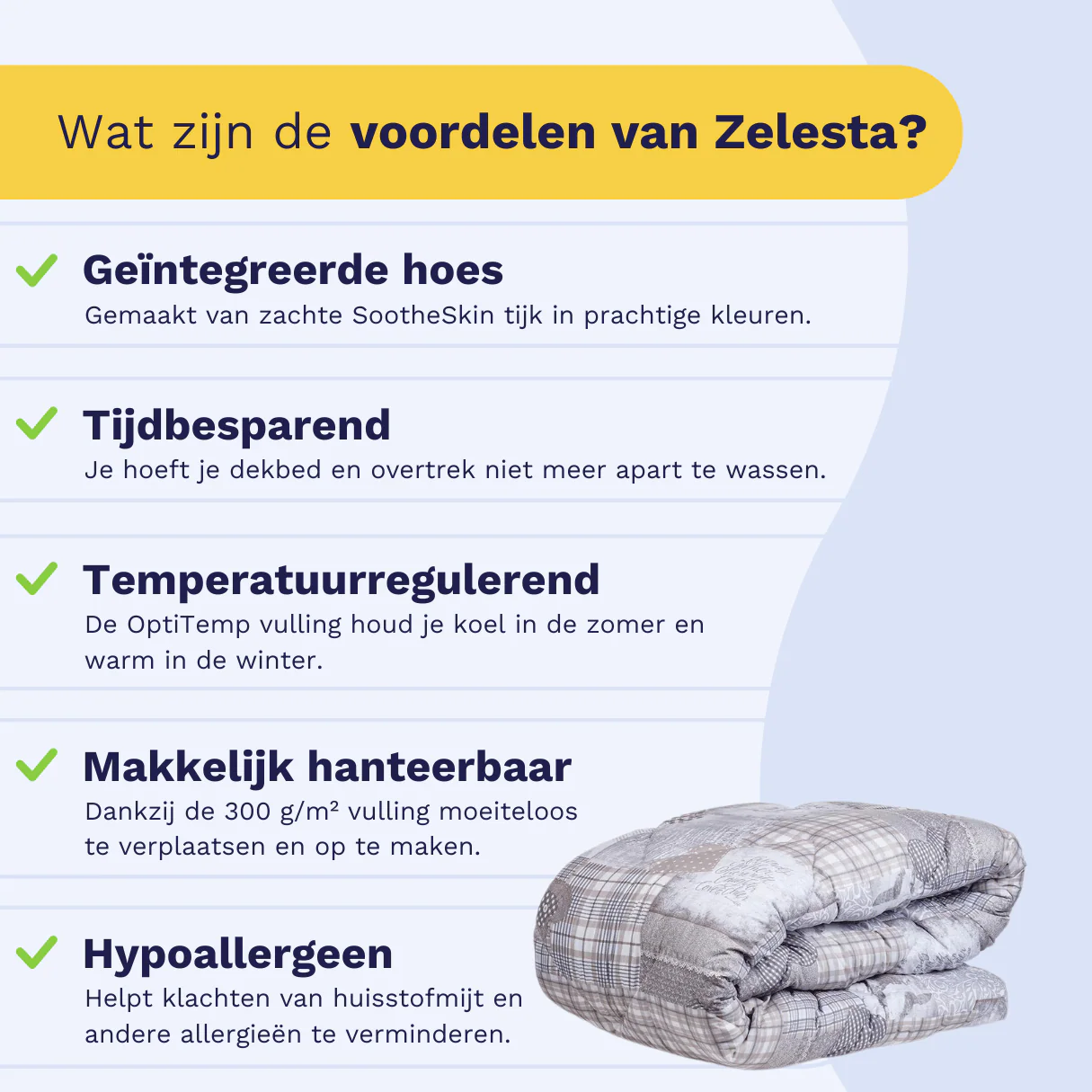 Zelesta Comfort Design Dekbed - Patchwork Hearts - Image 4