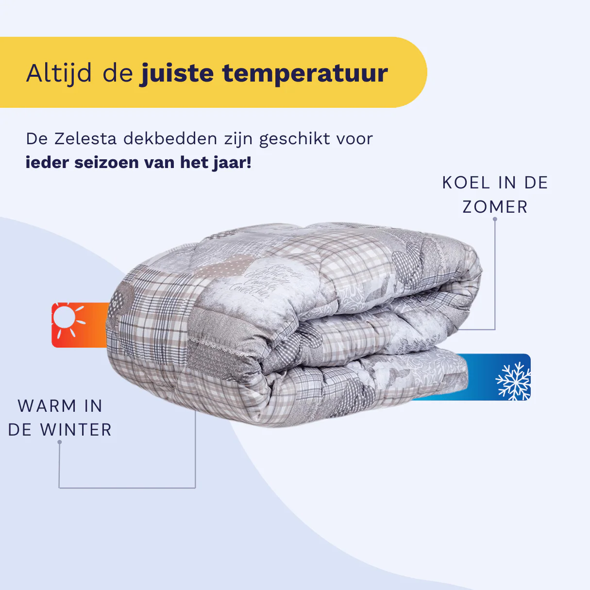 Zelesta Comfort Design Dekbed - Patchwork Hearts - Image 5