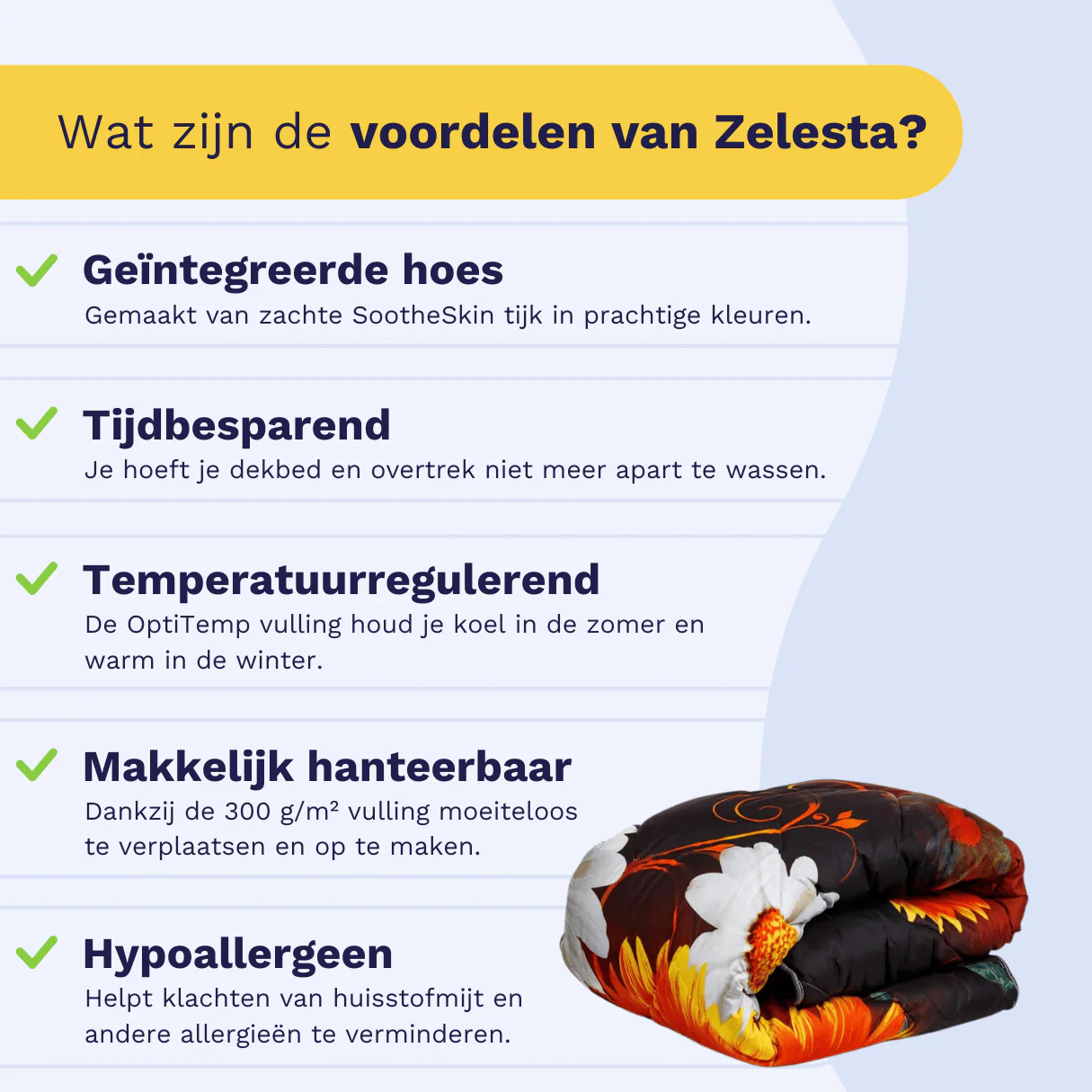 Zelesta Comfort Design Dekbed - Summer Flowers - Image 4