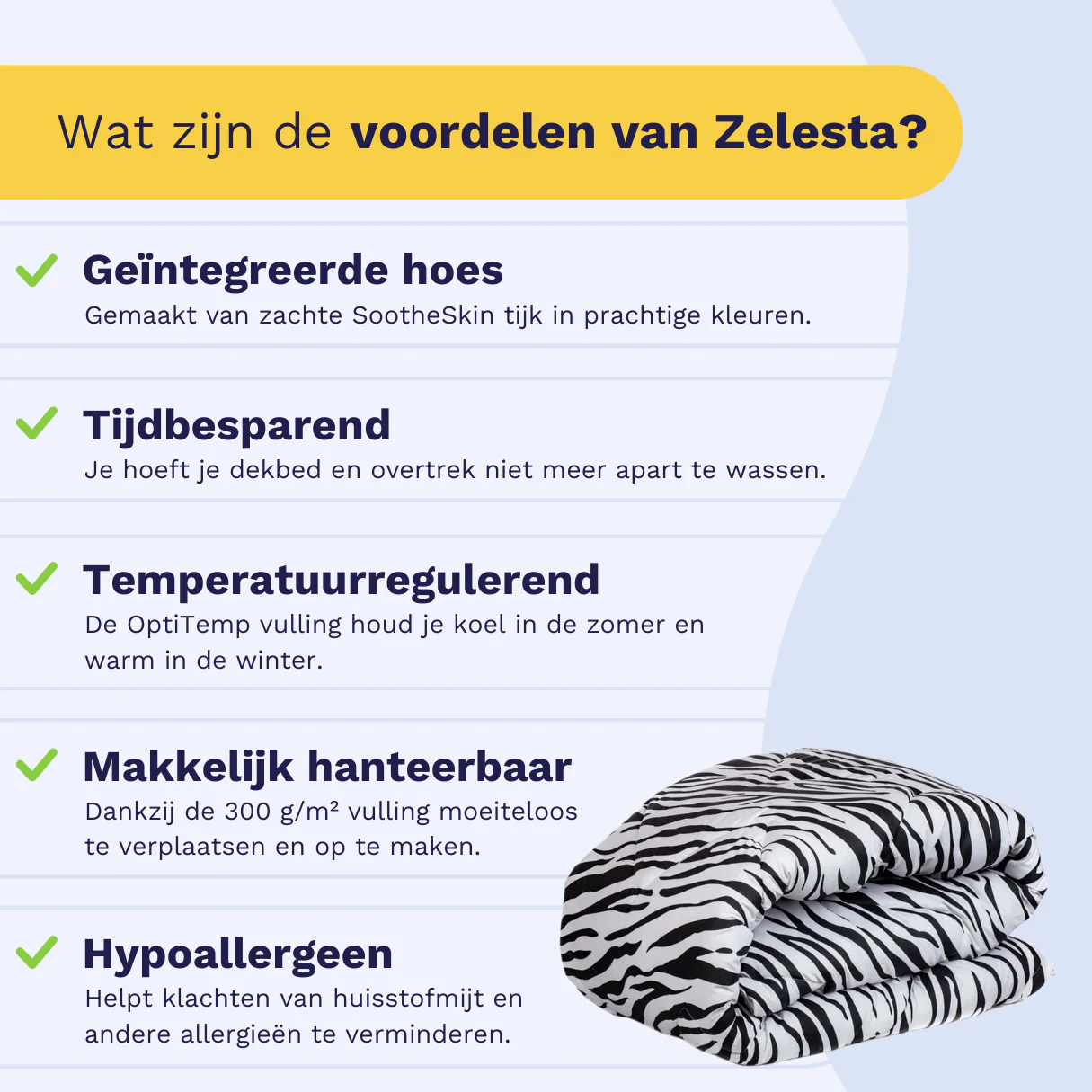 Zelesta Comfort Design Dekbed - Zebra Skin - Image 4
