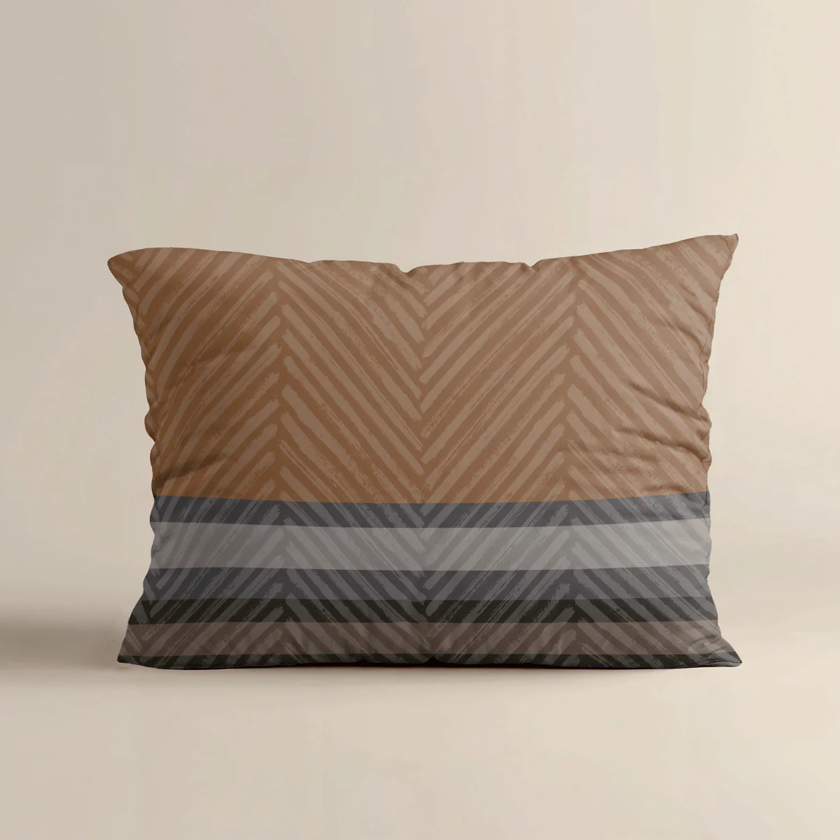 Zelesta Comfort Design Kussenslopen Set van 2  - Brown Stripes - Image 2