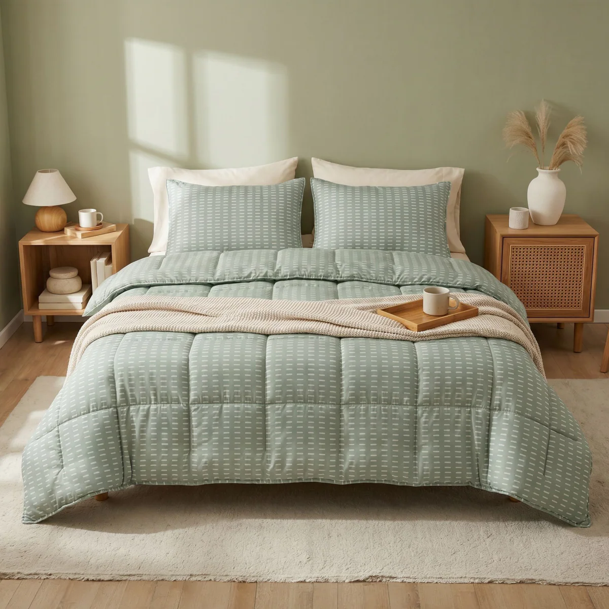 Zelesta Comfort Design Zomerdekbed - Olive Stitches - Image 2