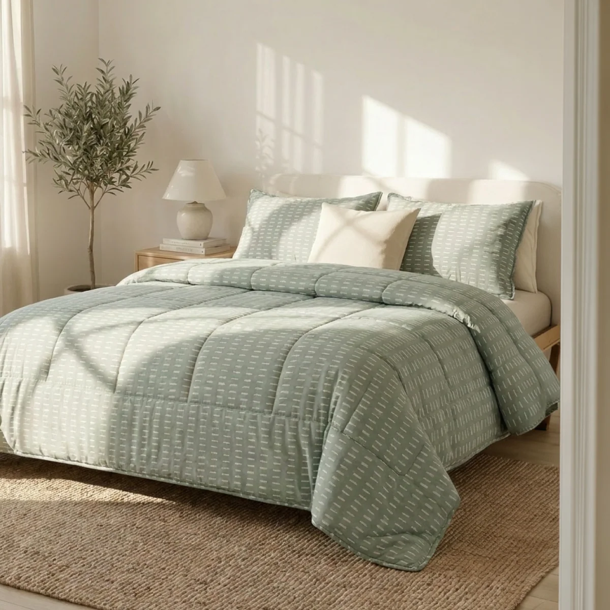 Zelesta Comfort Design Zomerdekbed - Olive Stitches - Image 4