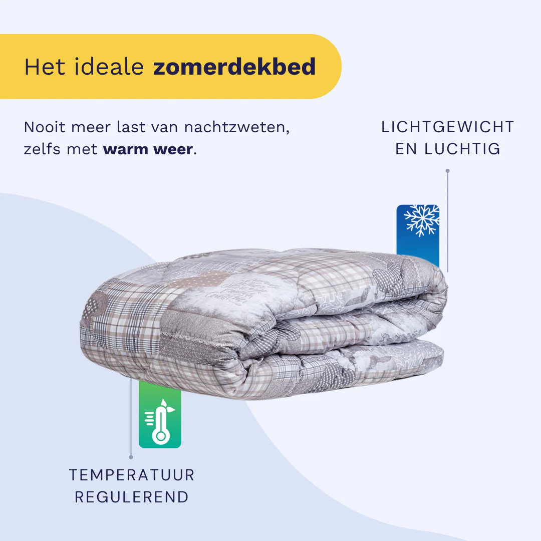 Zelesta Comfort Design Zomerdekbed - Patchwork Hearts - Image 4