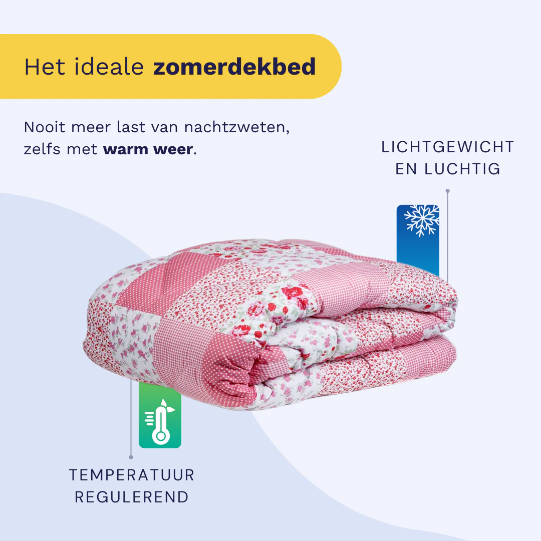 Zelesta Comfort Design Zomerdekbed - Patchwork Pink - Image 4