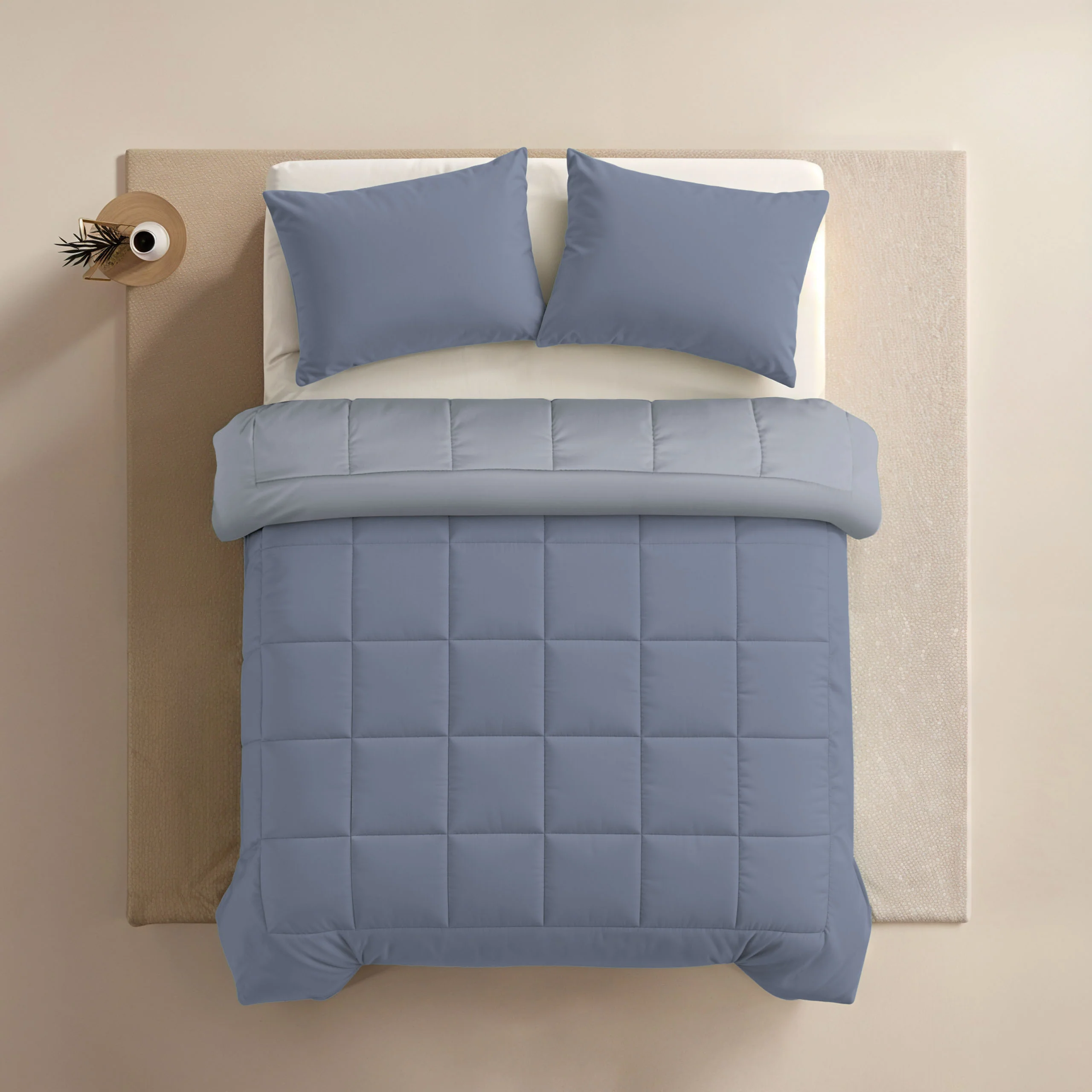 Zelesta Comfort Duo Dekbed - Ijsblauw & Zachtblauw - Image 4