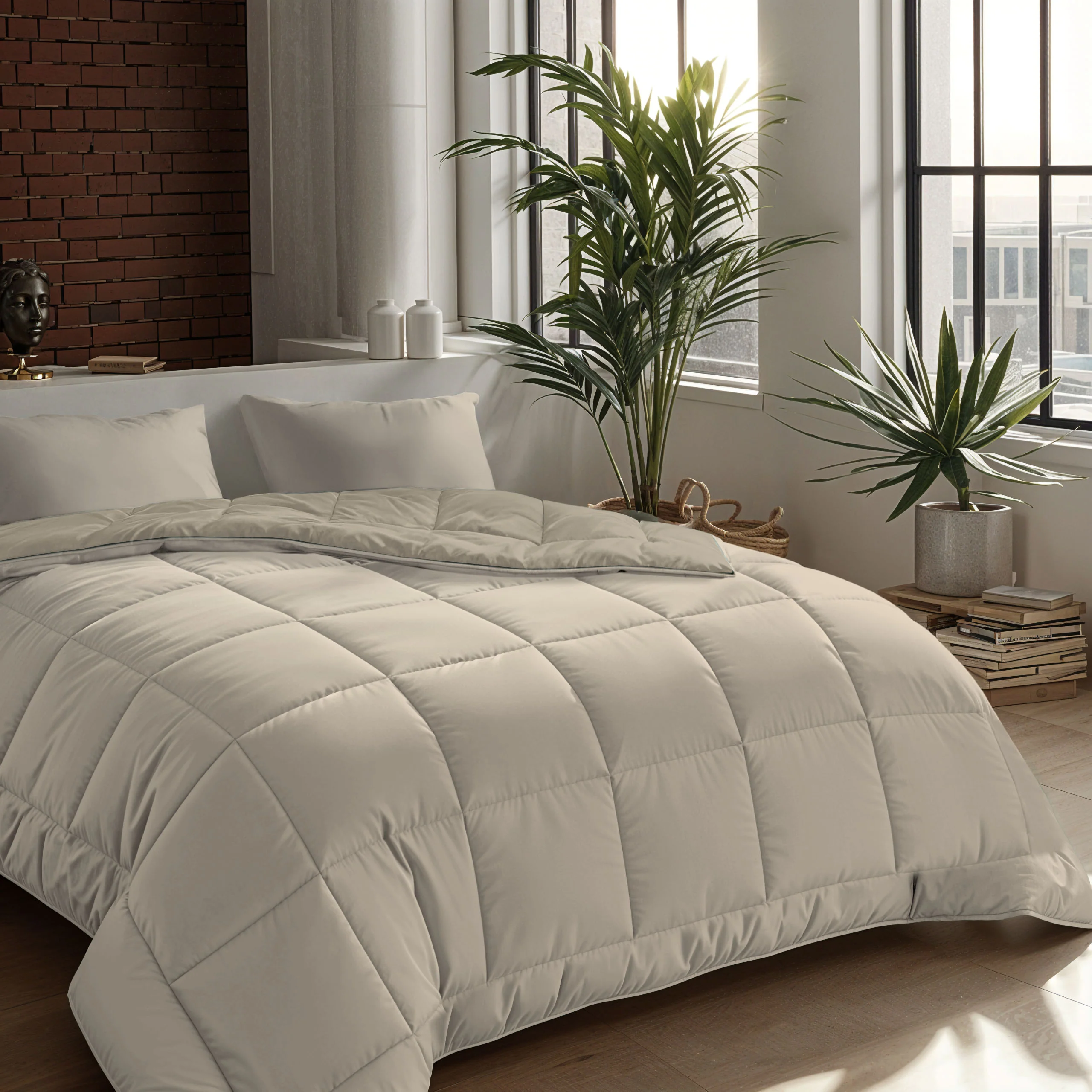 Zelesta Comfort Duo Dekbed - Taupe & Champagne - Image 3