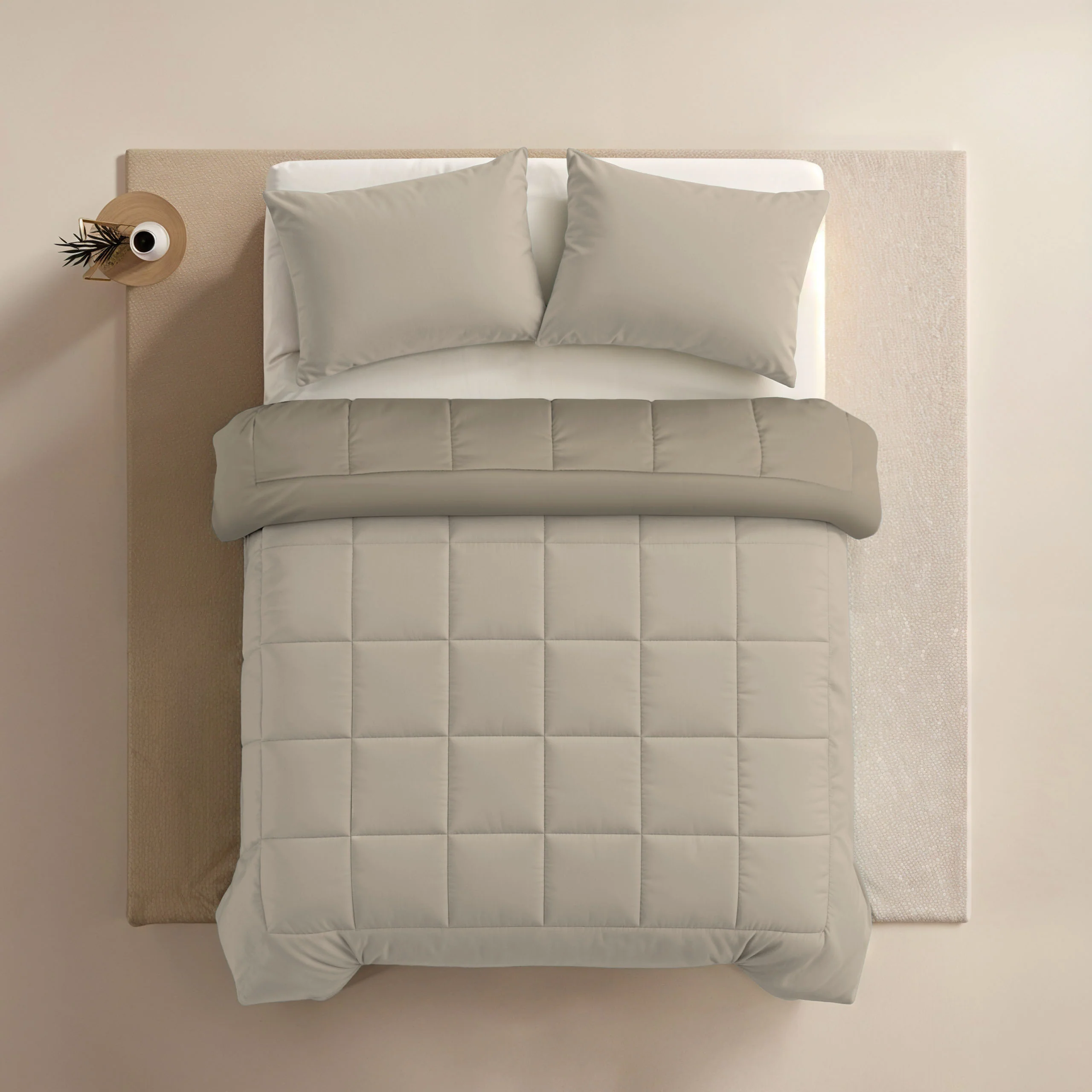 Zelesta Comfort Duo Dekbed - Taupe & Champagne - Image 4