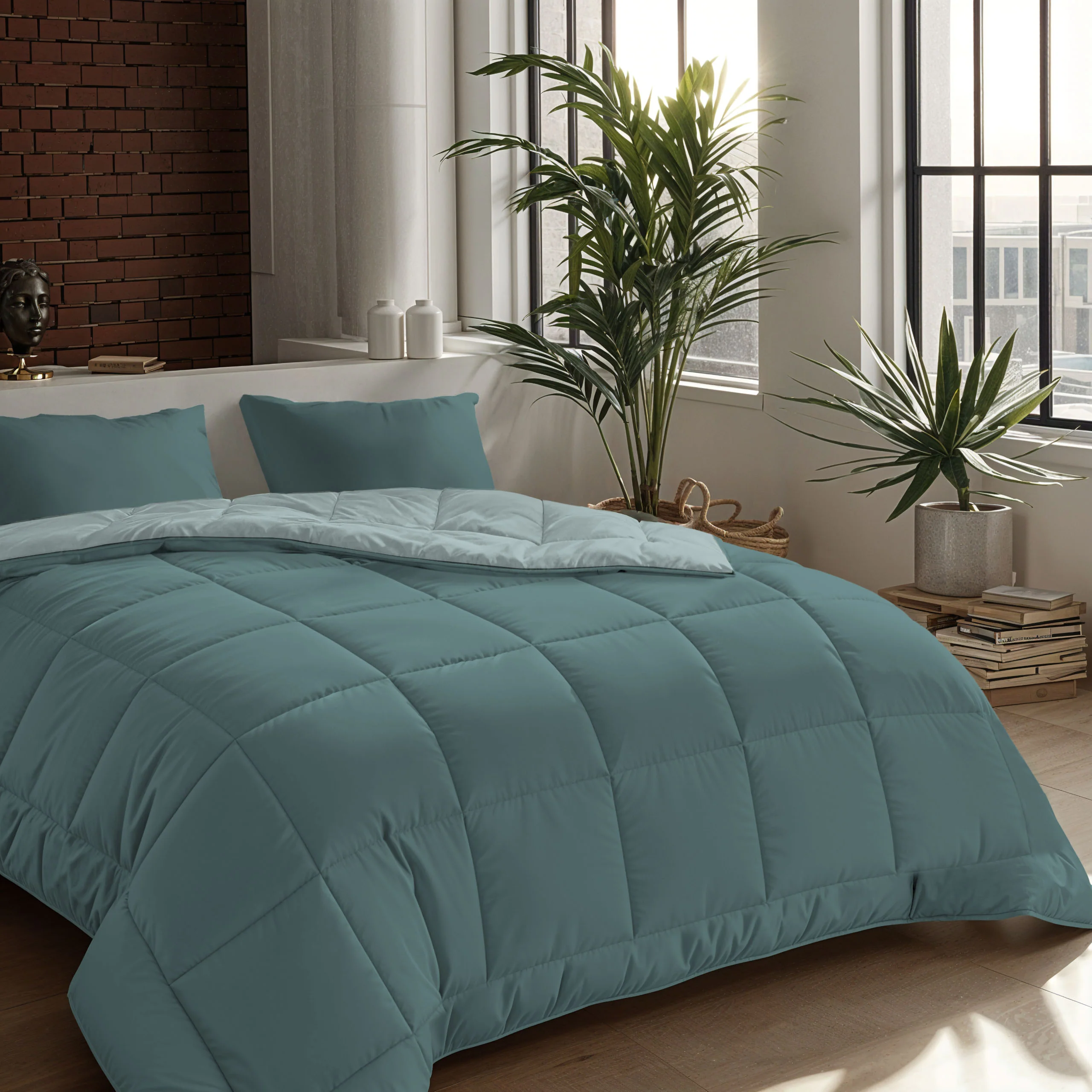 Zelesta Comfort Duo Dekbed - Mineraal & Licht blauw - Image 3