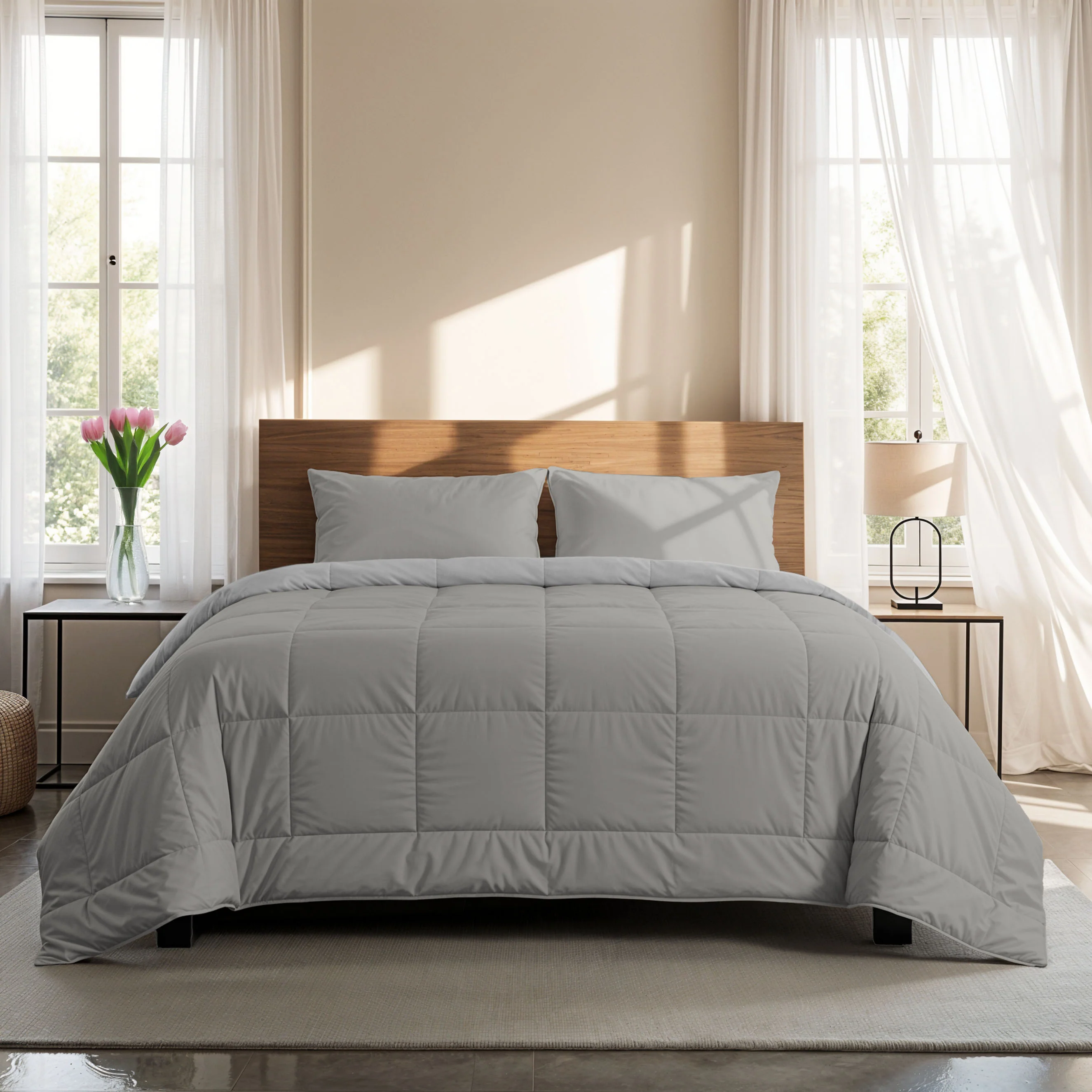 Zelesta Comfort Duo Zomerdekbed - Grijs & Zachtgrijs - Image 3