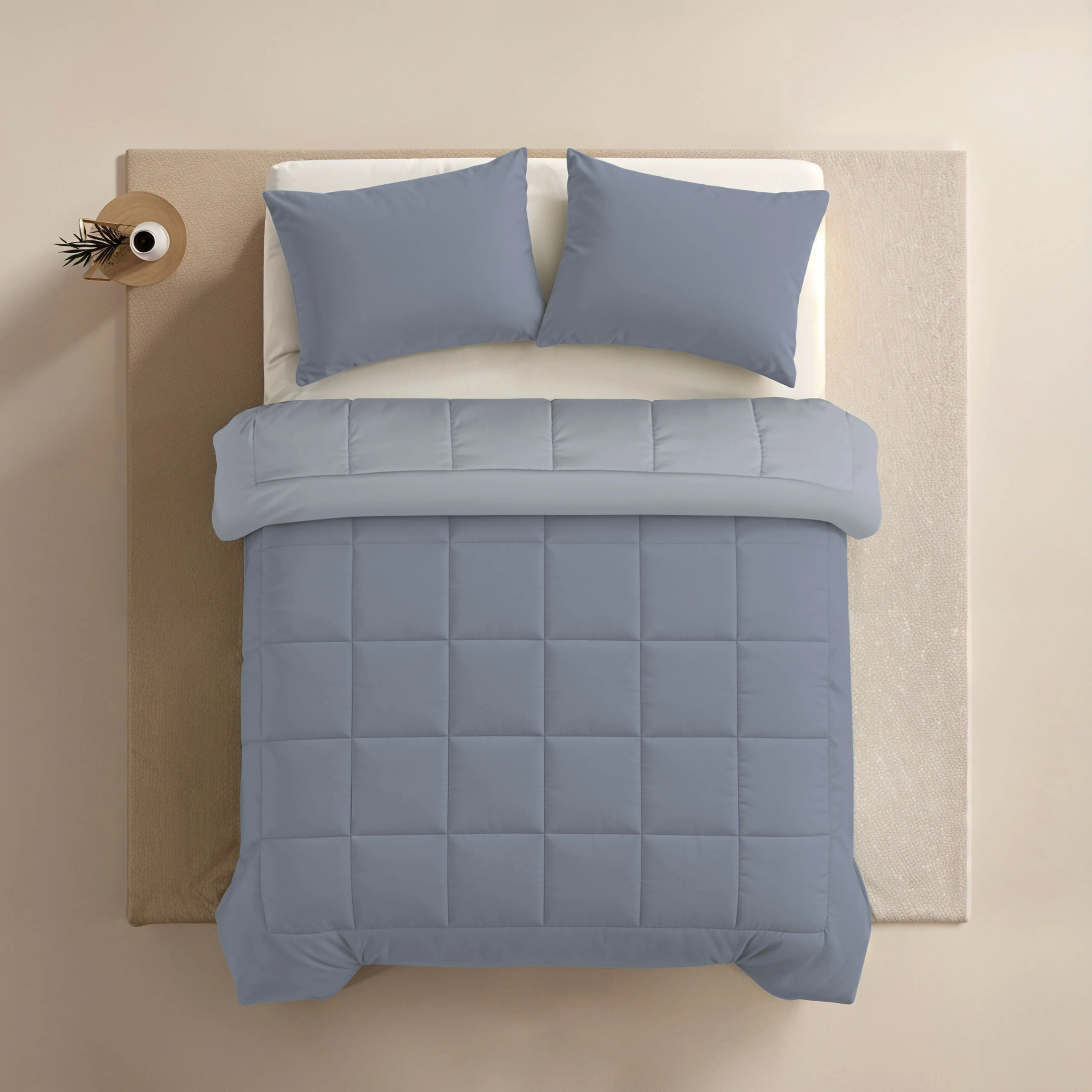 Zelesta Comfort Duo Zomerdekbed - Ijsblauw & Zachtblauw - Image 4