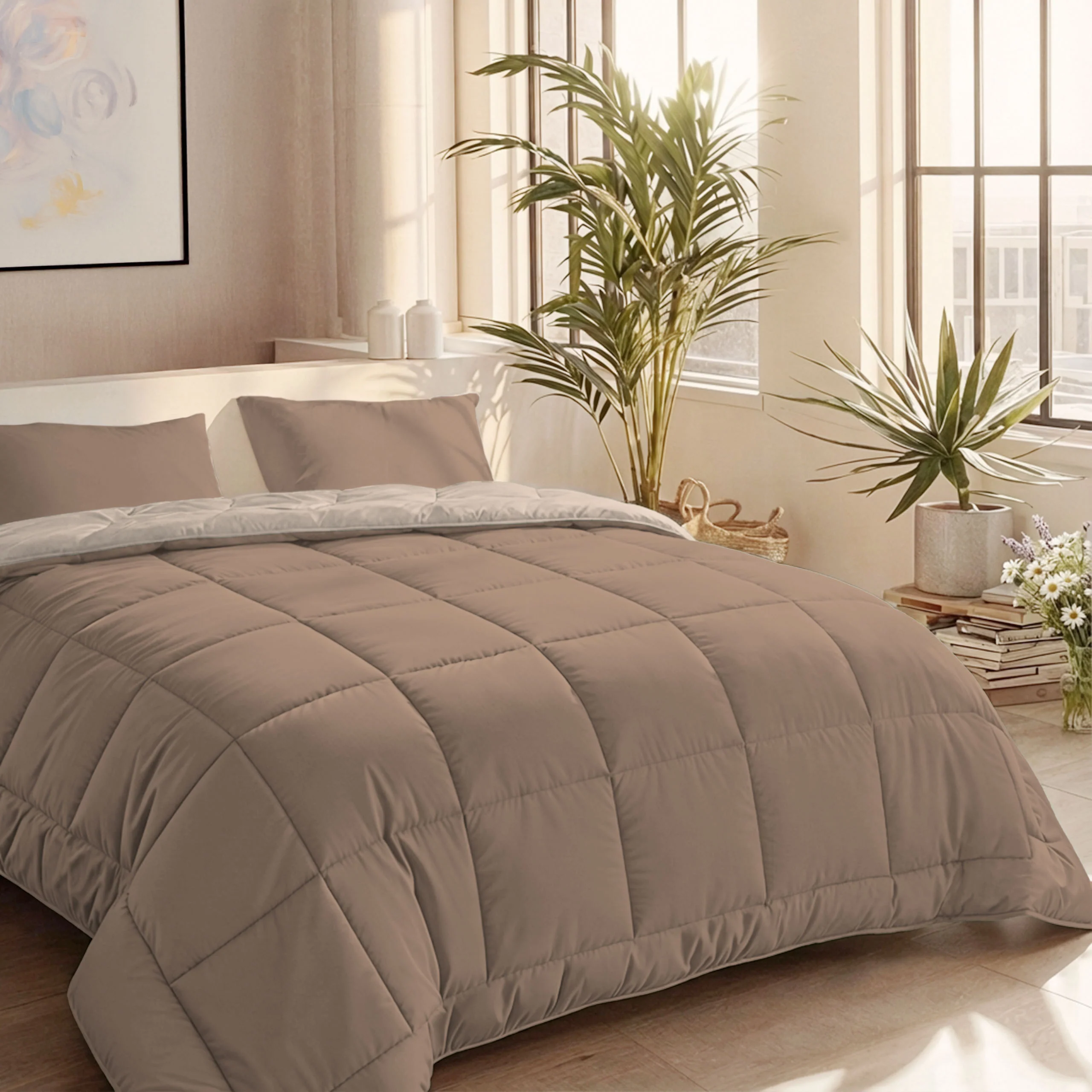 Zelesta Comfort Duo Zomerdekbed - Terra & Zand - Image 2