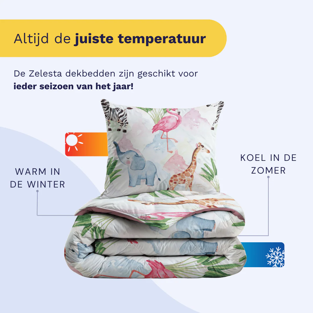 Zelesta Comfort Kids Dekbed - Colourful Animals - Image 5