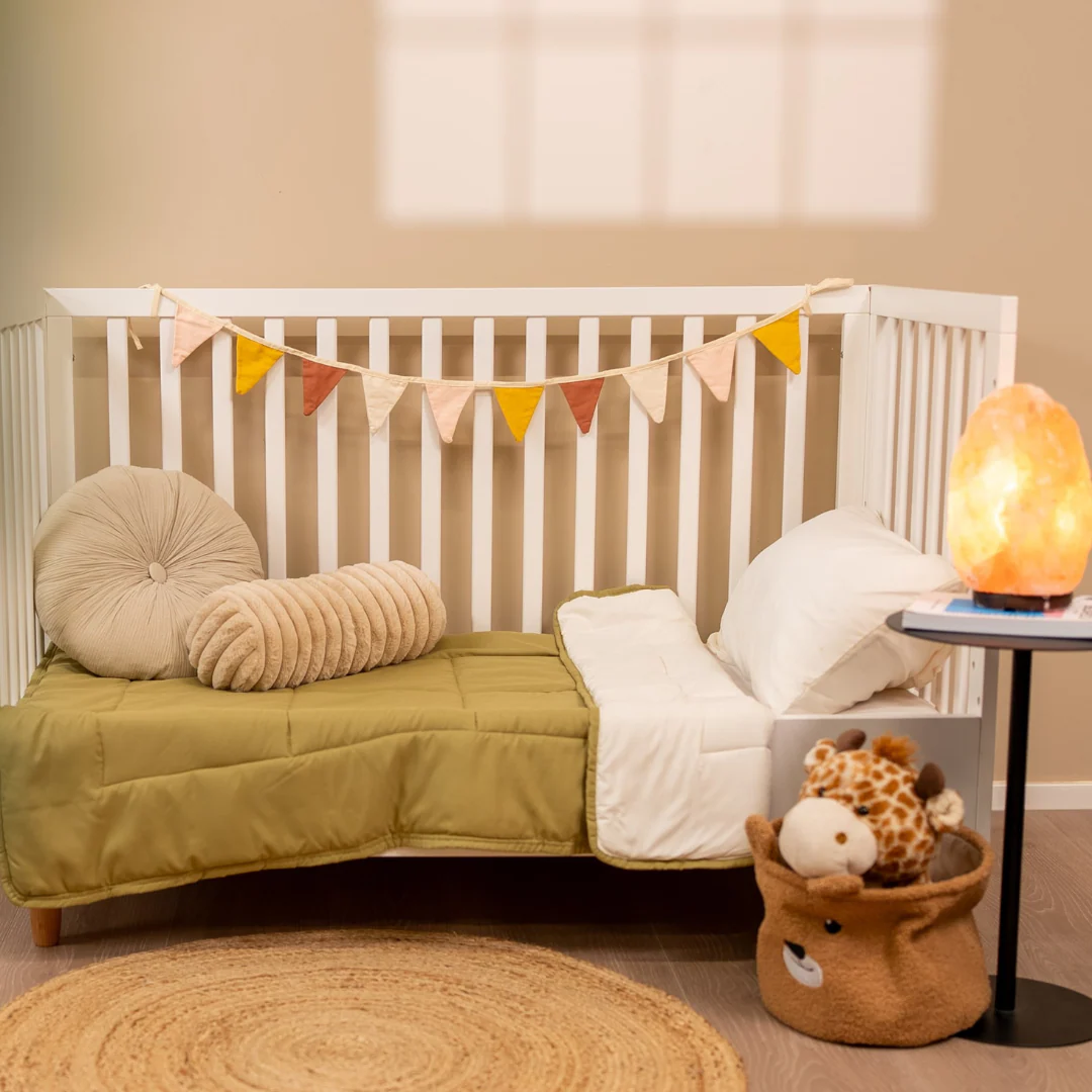 Zelesta Comfort Kids Dekbed - Crème & Olijfgroen - Image 6