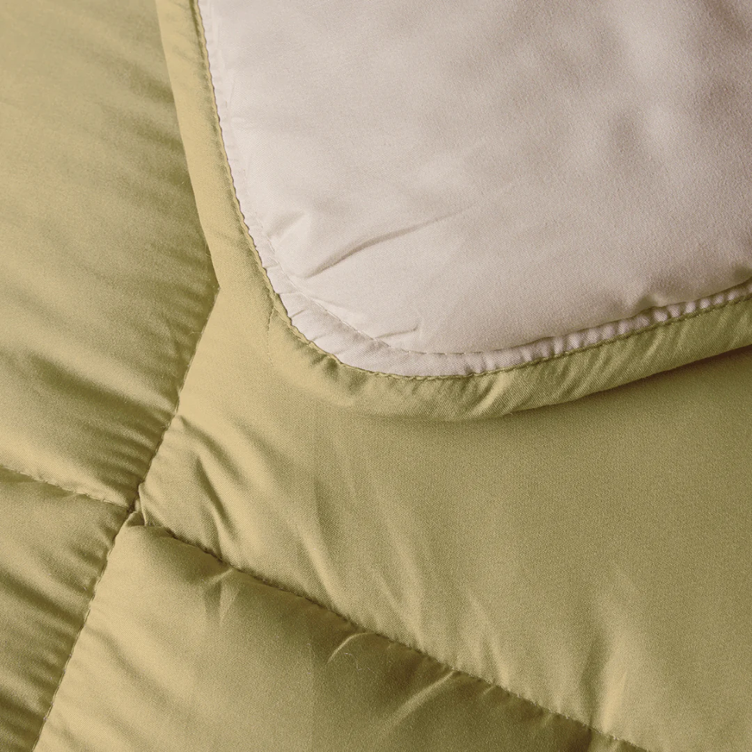 Zelesta Comfort Kids Dekbed - Crème & Olijfgroen - Image 8
