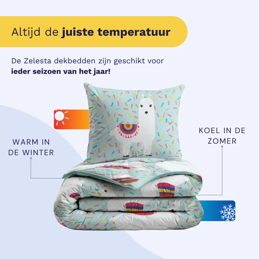 Zelesta Comfort Kids Dekbed - Party Lama - Image 4