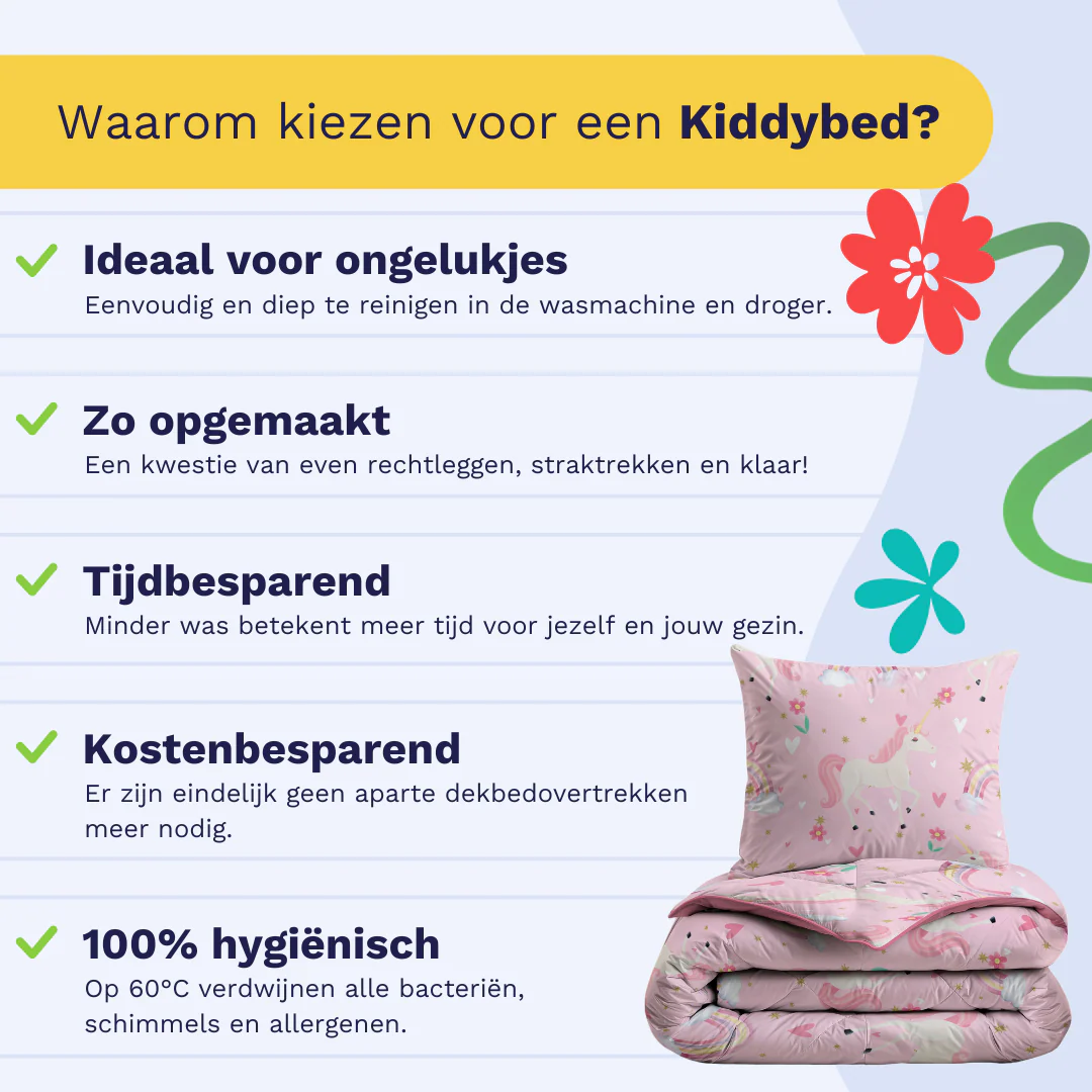 Zelesta Comfort Kids Dekbed - Rainbow Unicorn - Image 3