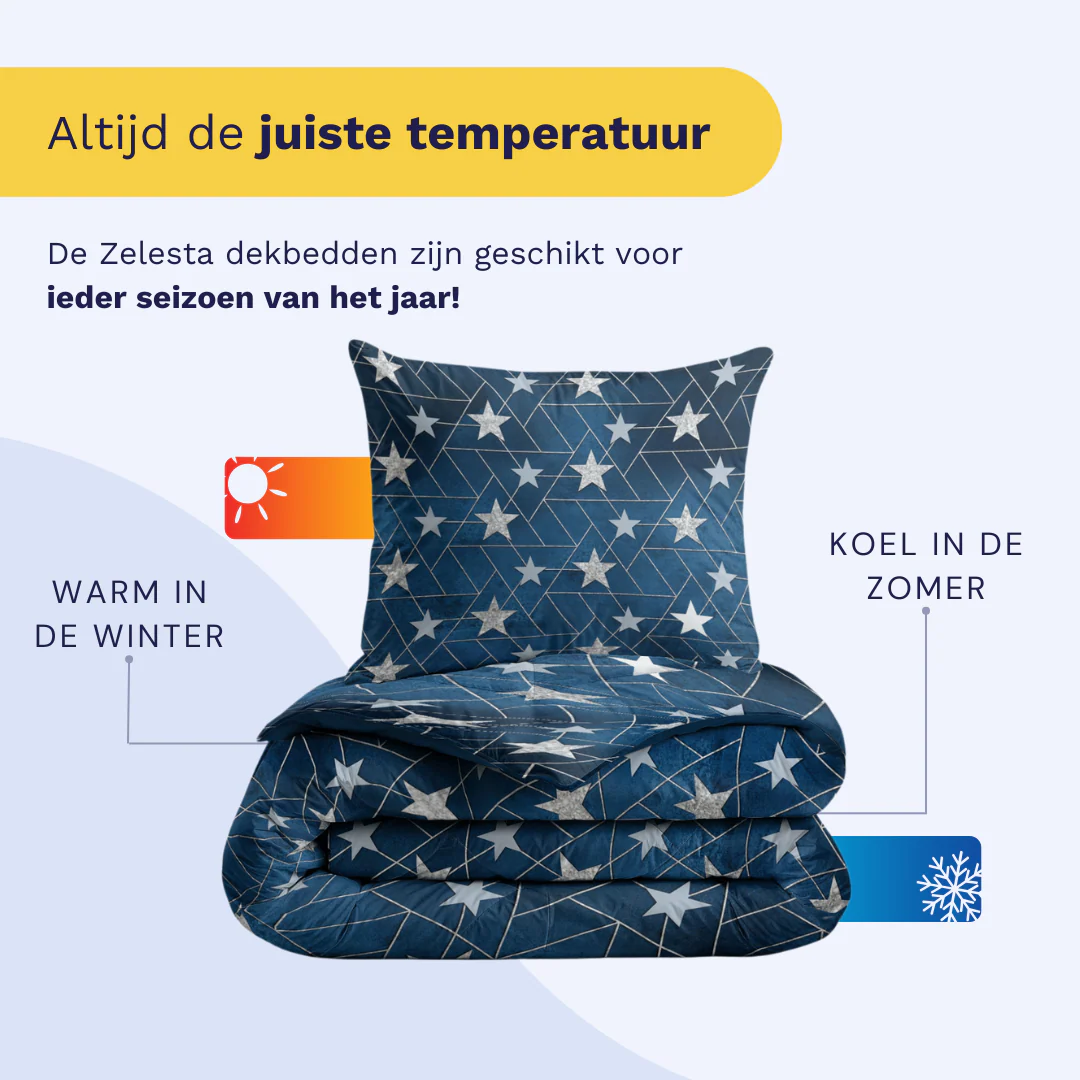 Zelesta Comfort Kids Dekbed - Silver Stars - Image 4