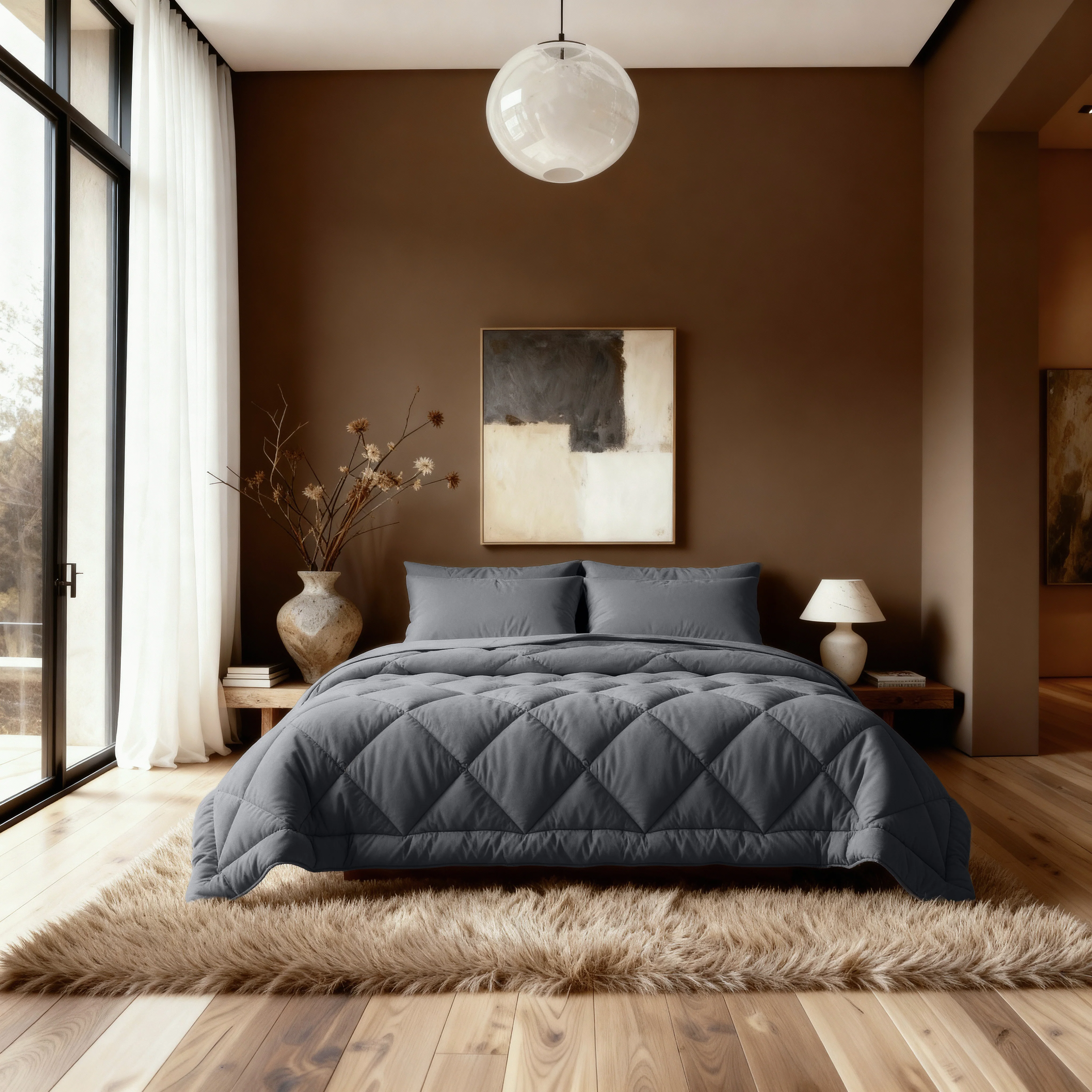 Zelesta Comfort Uni Diamond  Dekbed - Antraciet - Image 2
