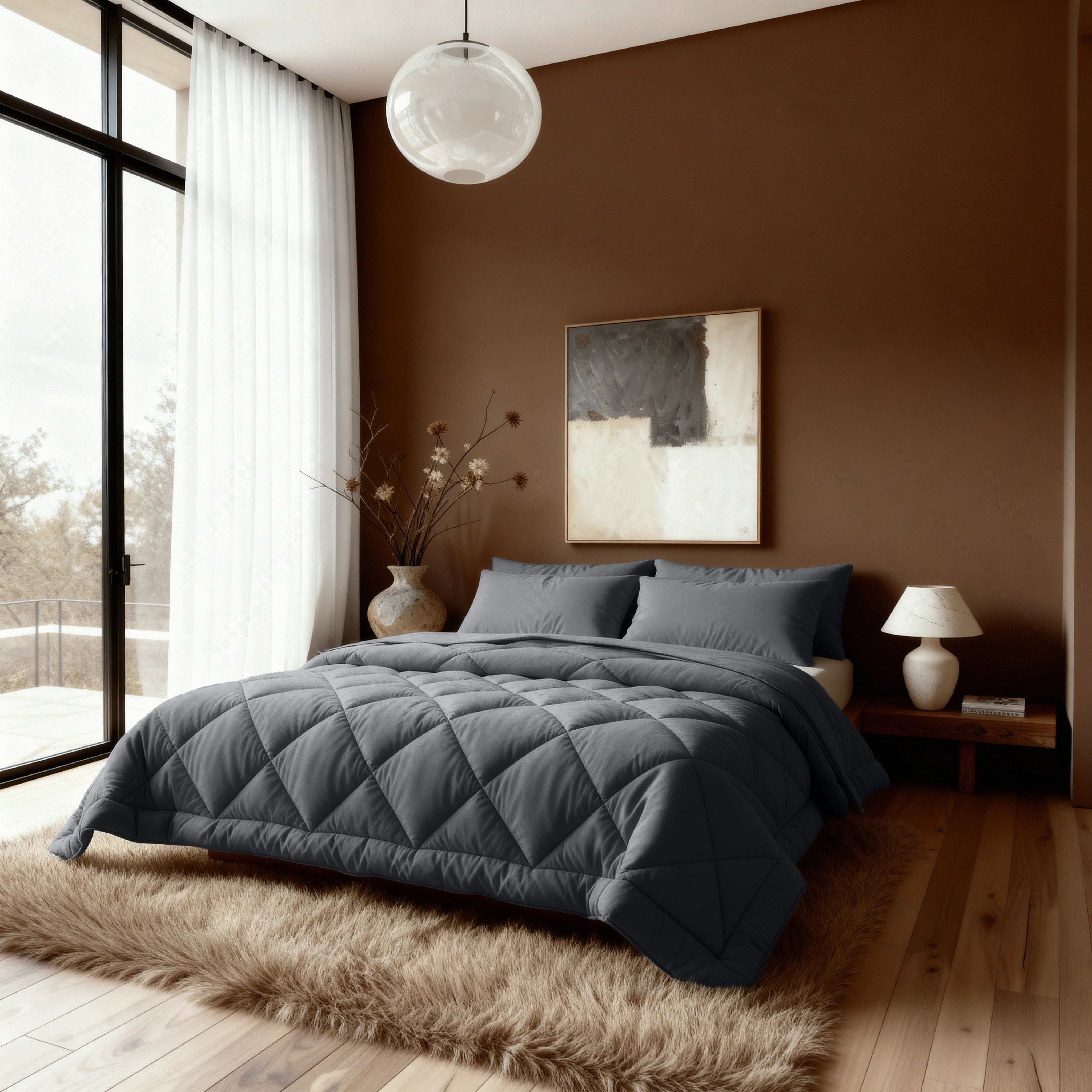 Zelesta Comfort Uni Diamond  Dekbed - Antraciet - Image 3