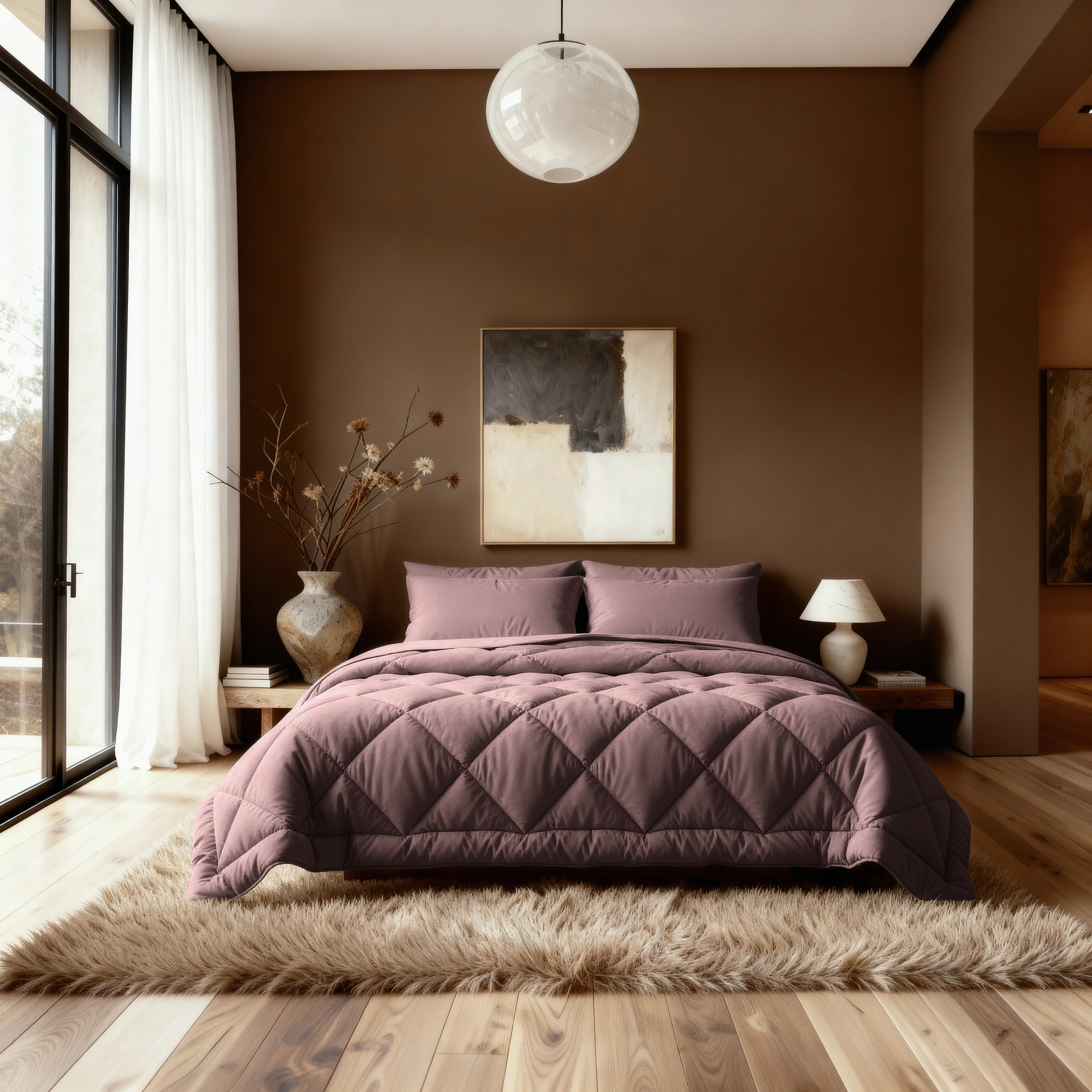Zelesta Comfort Uni Diamond  Dekbed - Bordeaux - Image 2