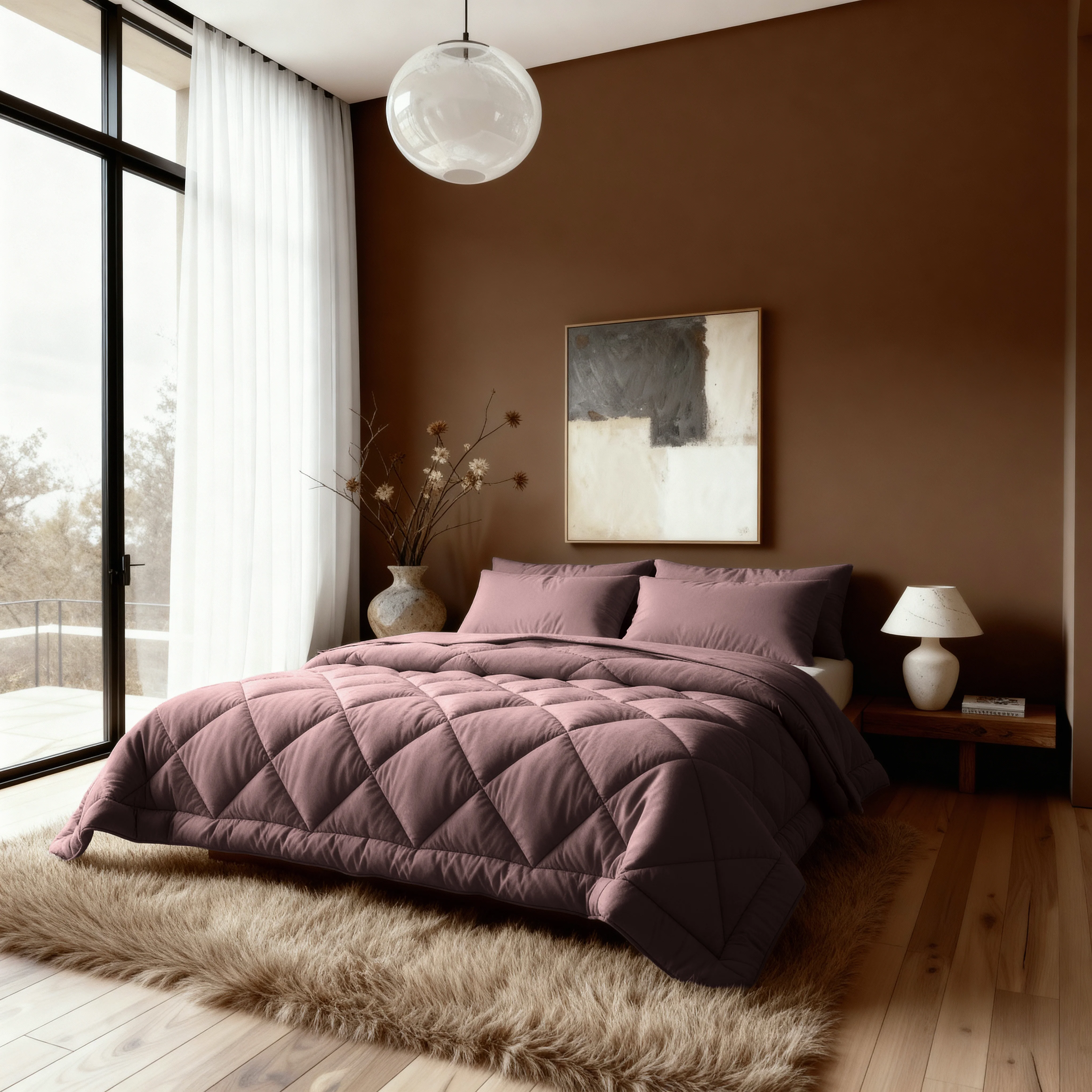 Zelesta Comfort Uni Diamond  Dekbed - Bordeaux - Image 3