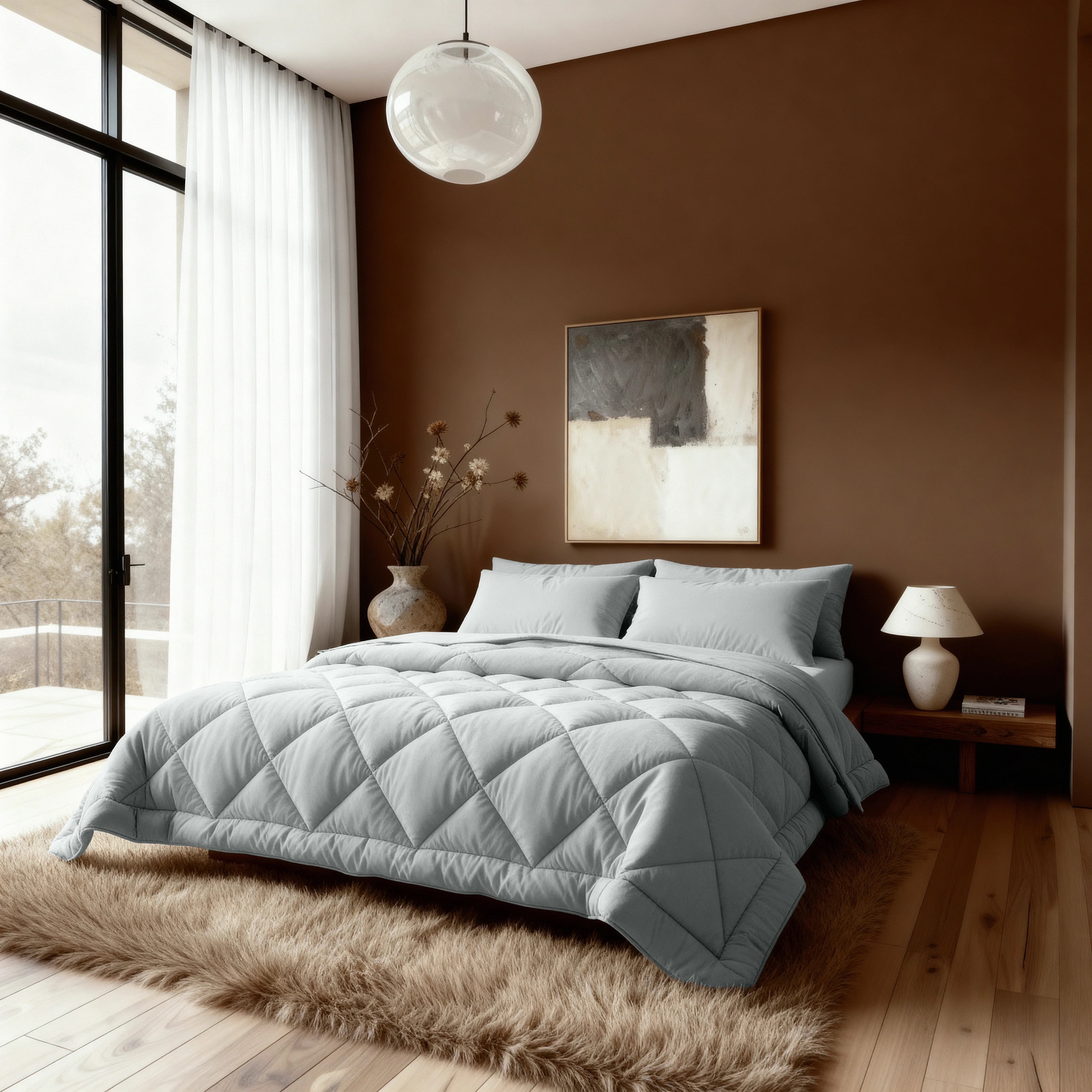Zelesta Comfort Uni Diamond  Dekbed - Grijs-blauw - Image 3