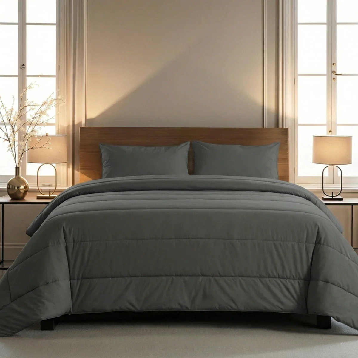 Zelesta Comfort Uni Zomerdekbed - Antraciet - Image 2