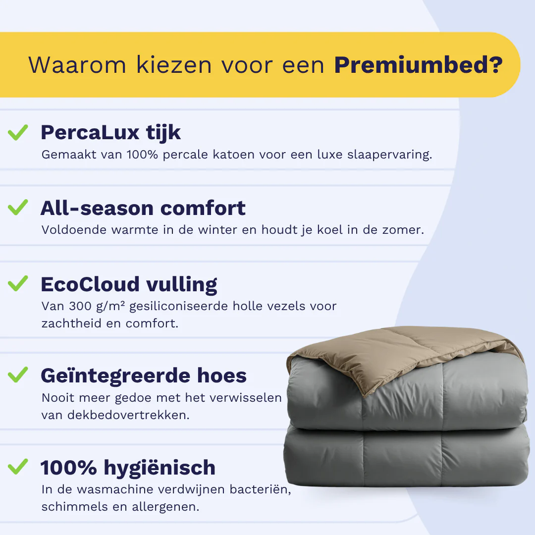 Zelesta Deluxe Duo Percale Katoen Dekbed - Antraciet & Taupe - Image 3