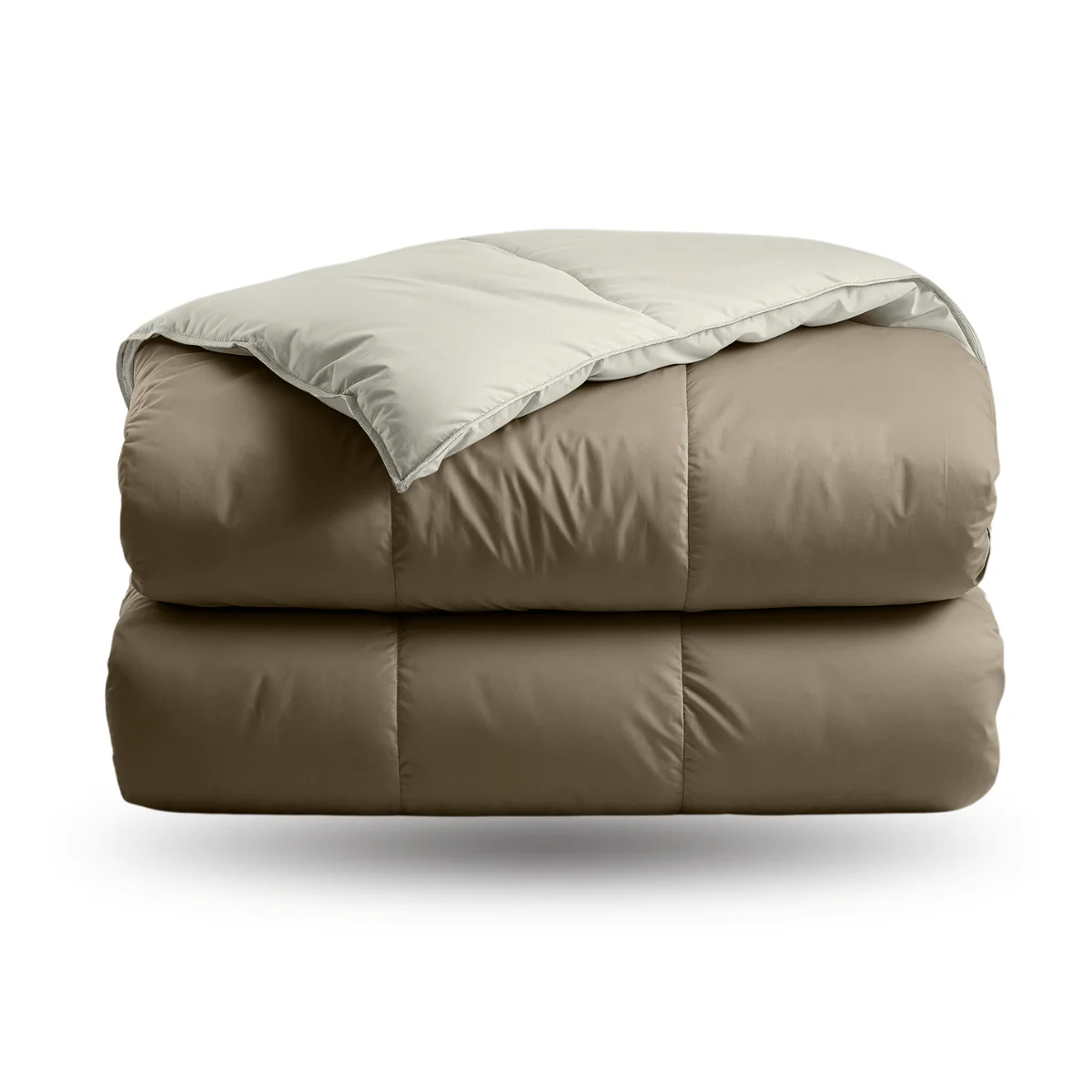 Zelesta Deluxe Duo Percale Katoen Dekbed - Taupe & Crème