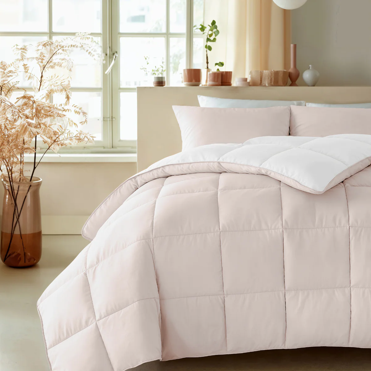 Zelesta Deluxe Duo Percale Katoen Dekbed - Zijde & Crème - Image 2