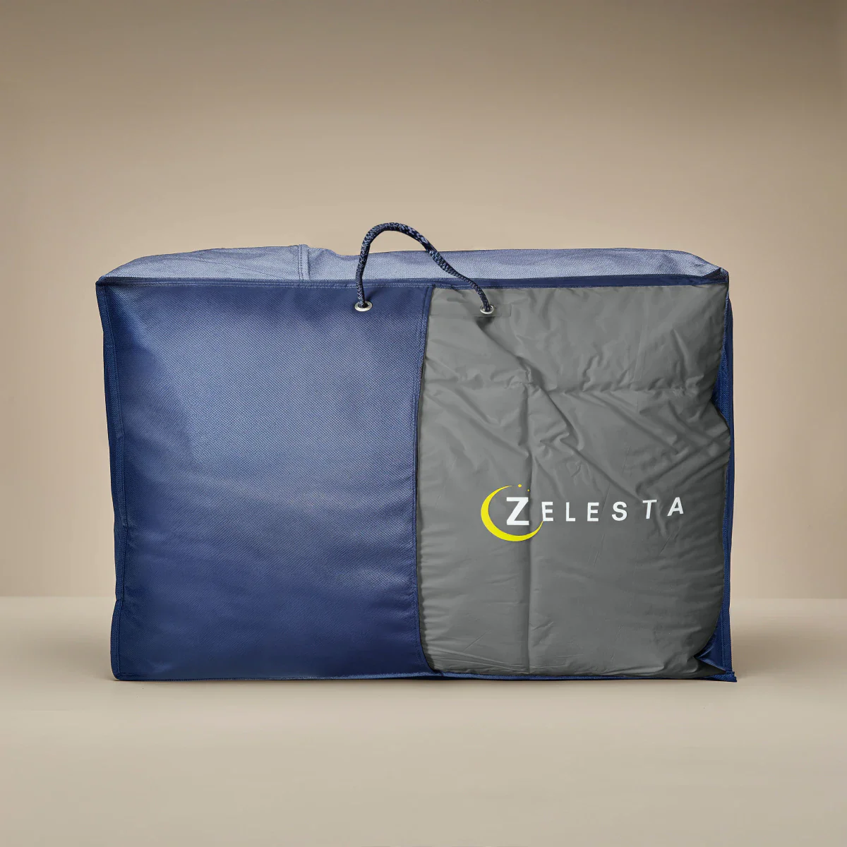 Zelesta Deluxe Duo Percale Katoen Zomerdekbed - Antraciet & Taupe - Image 5