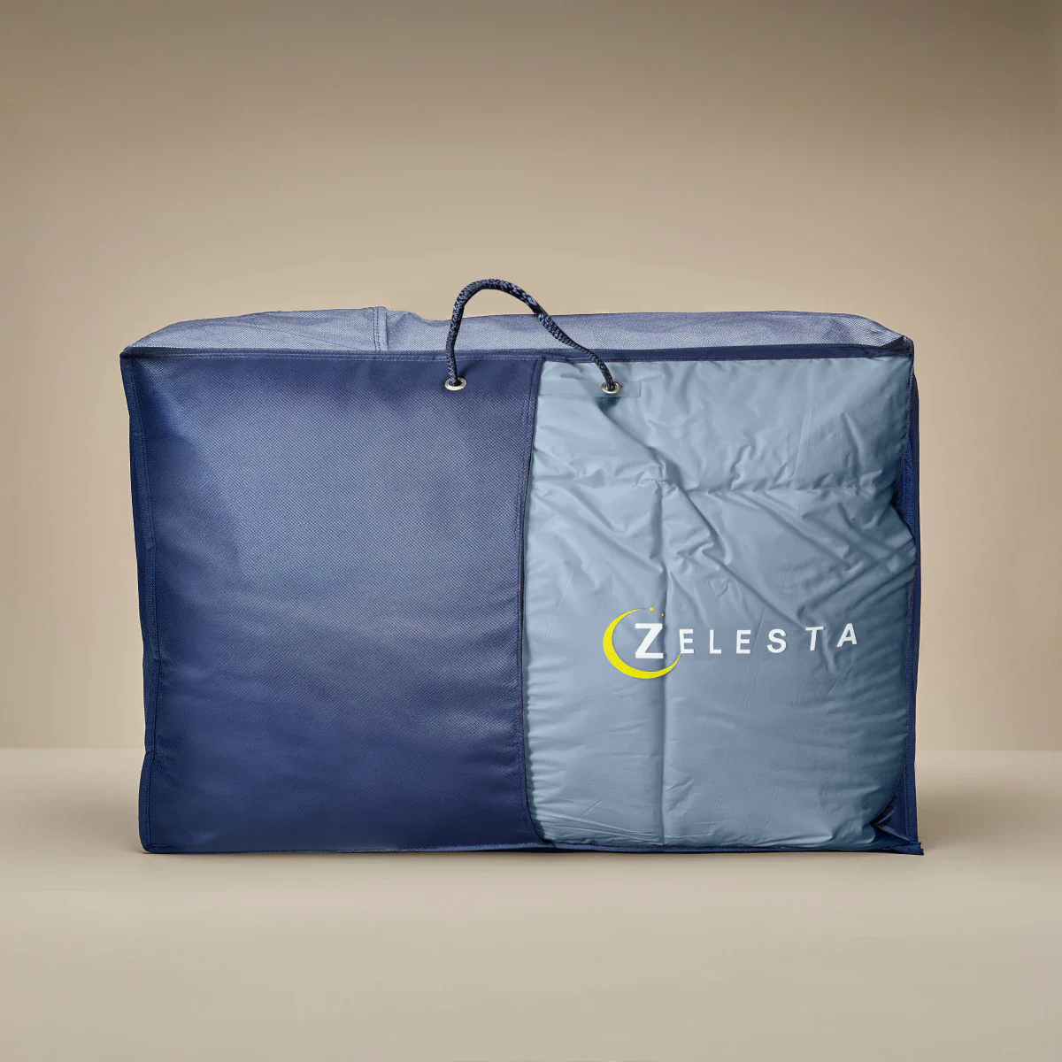 Zelesta Deluxe Duo Percale Katoen Zomerdekbed - Droomblauw & Crème - Image 5