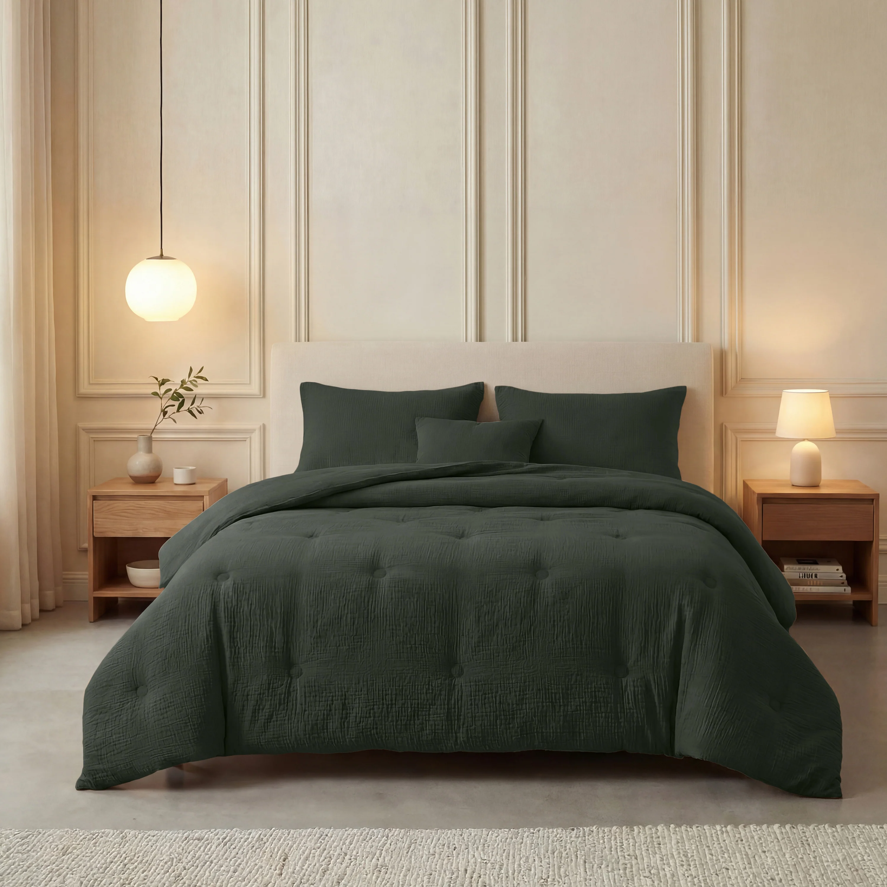 Zelesta Deluxe Katoen Mousseline Dekbed - Groen - Image 2